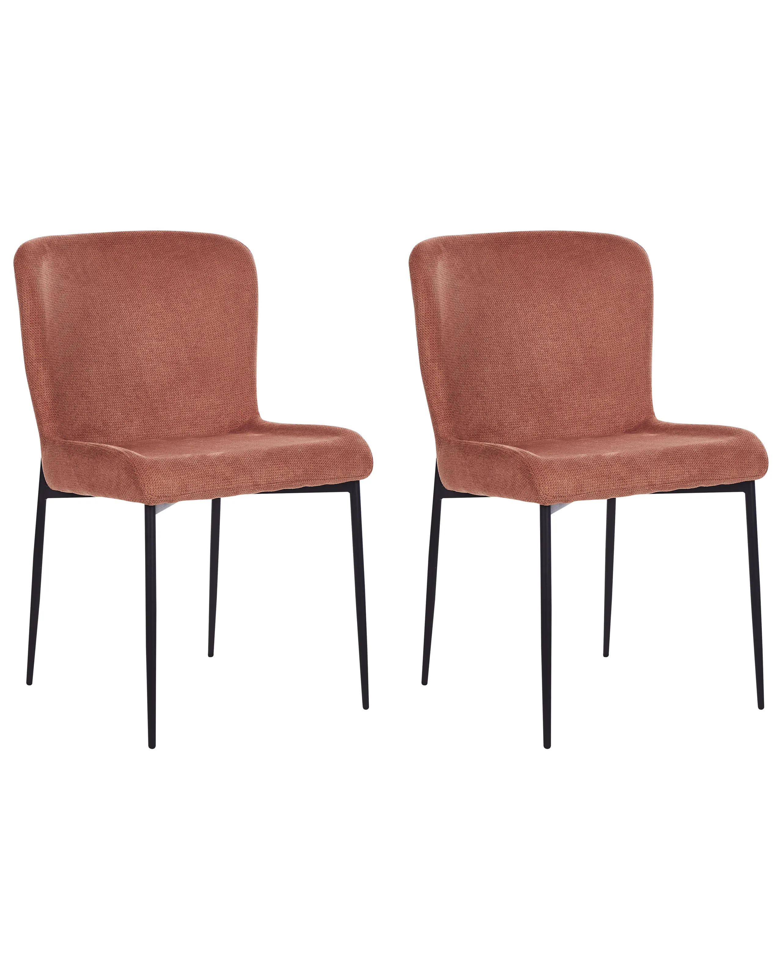 Conjunto de 2 sillas de comedor ADA Tela Marrón