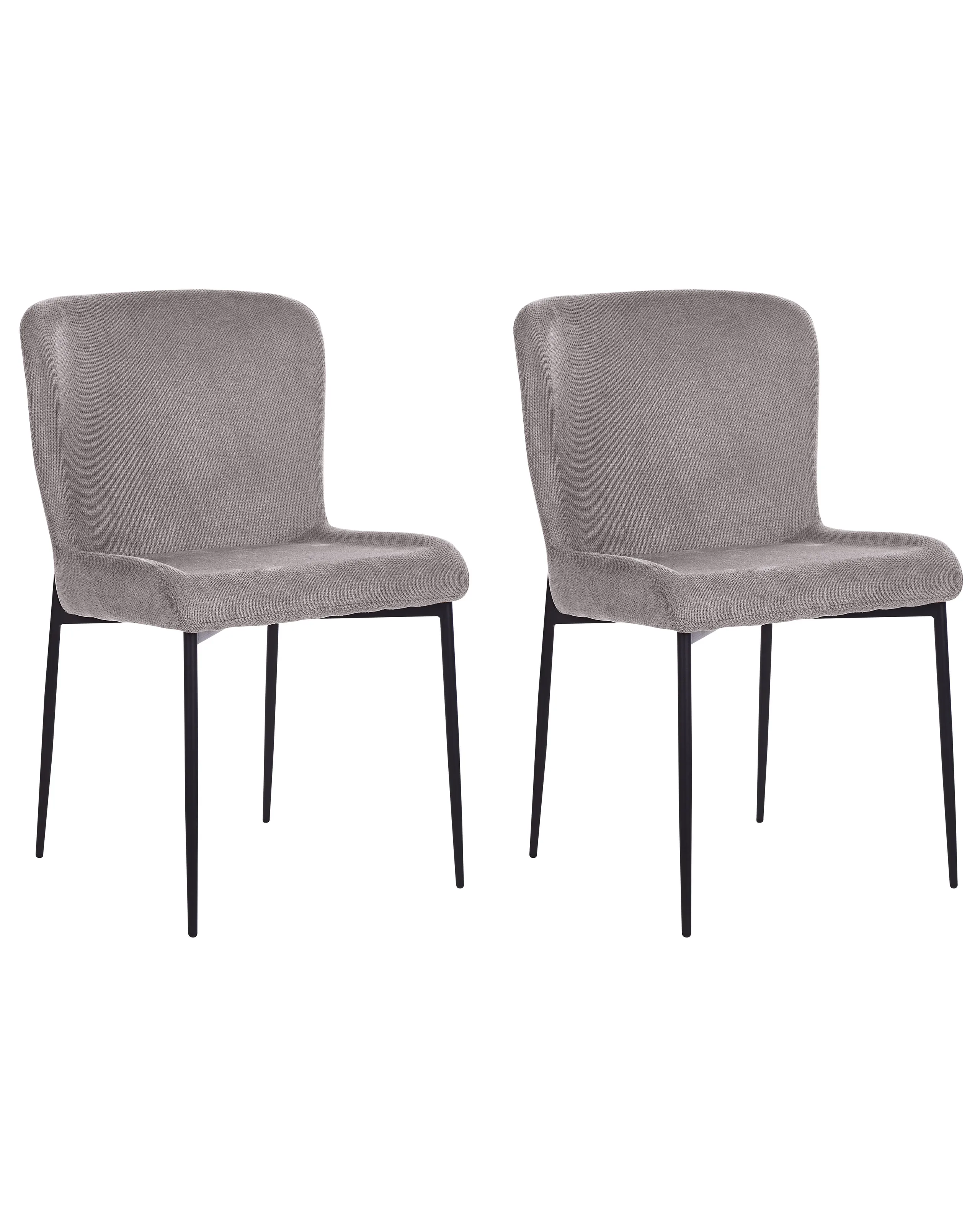 Conjunto de 2 sillas de comedor ADA Tela Gris oscuro