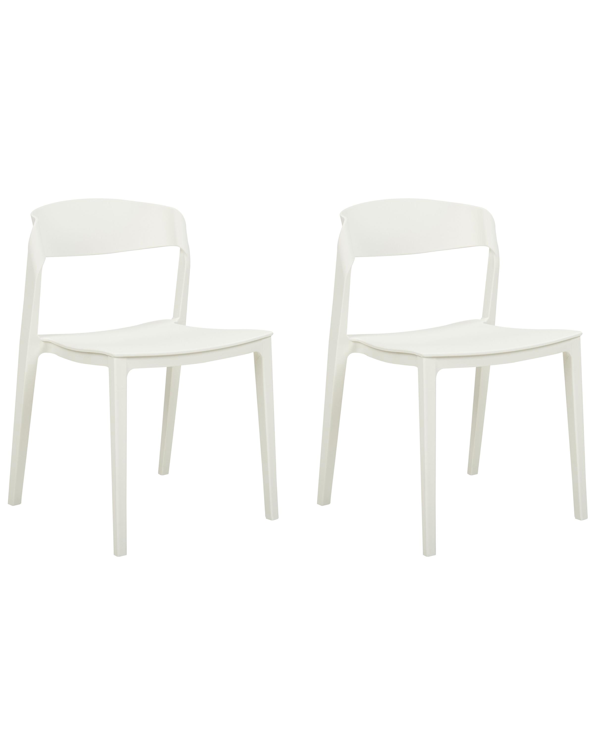 Conjunto de 2 sillas de comedor SOMERS Blanco