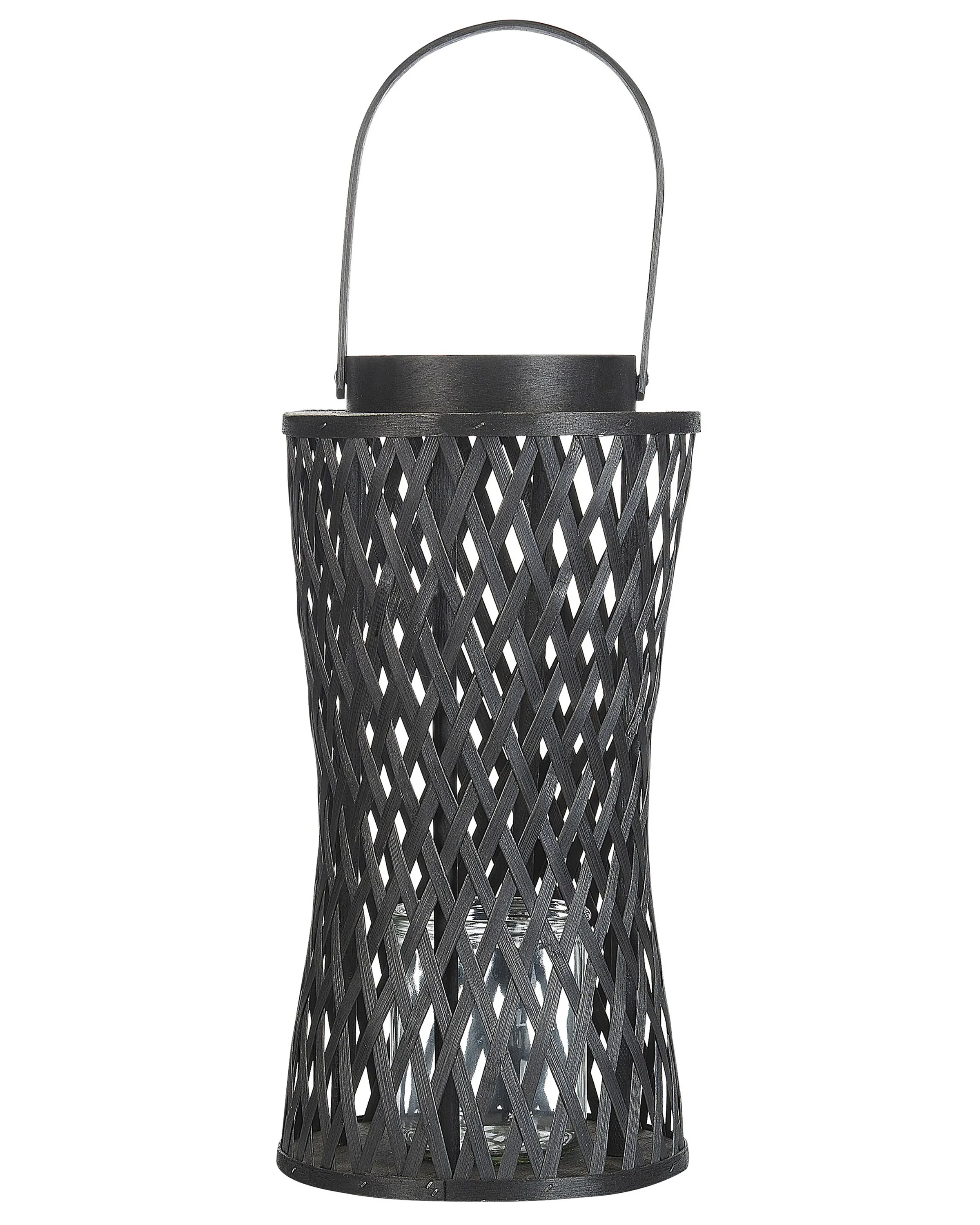 Lantern MACTAN Bamboo 38 cm Black