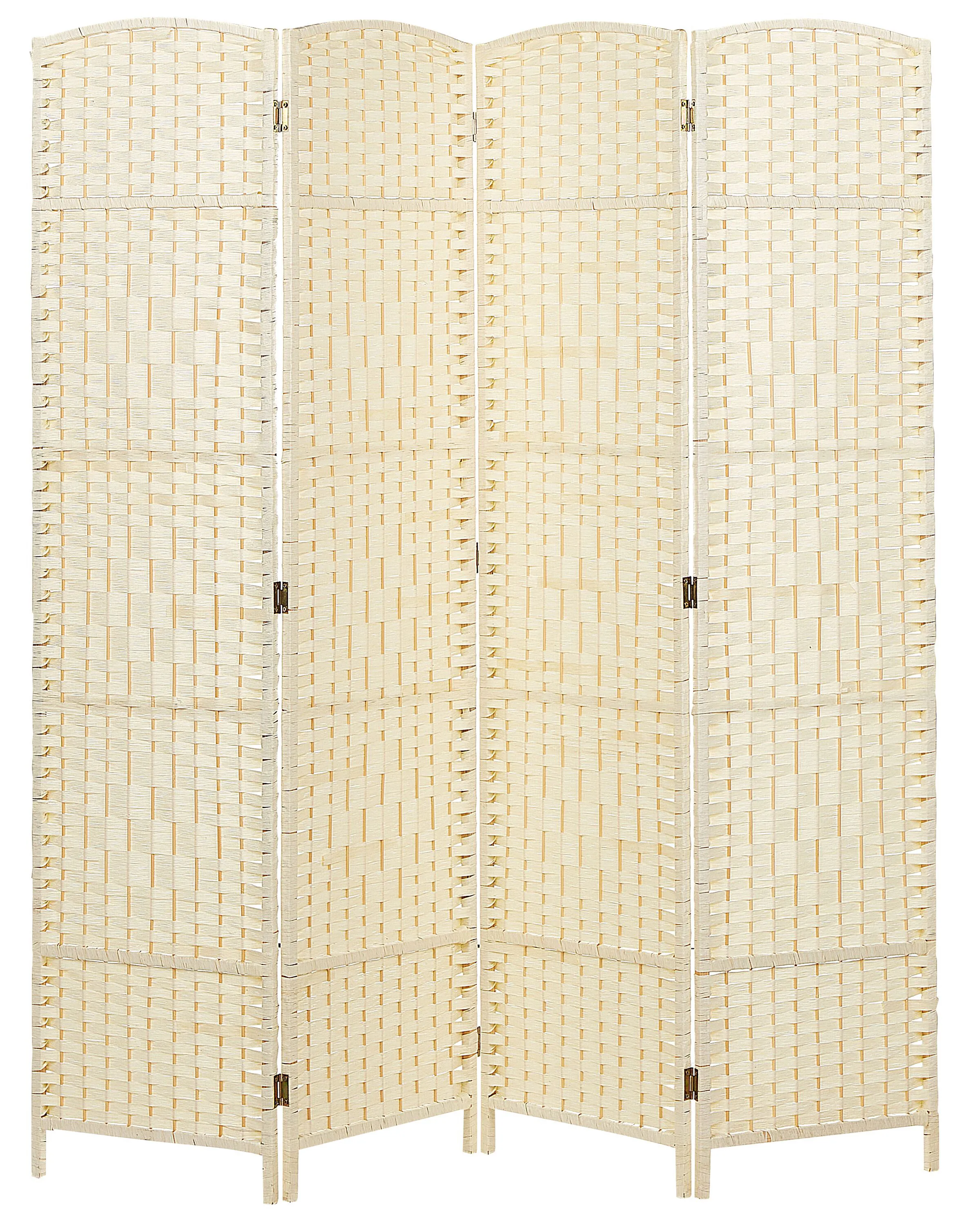 Separador de ambientes de 4 paneles LAPPAGO Beige claro 163 cm 170 cm
