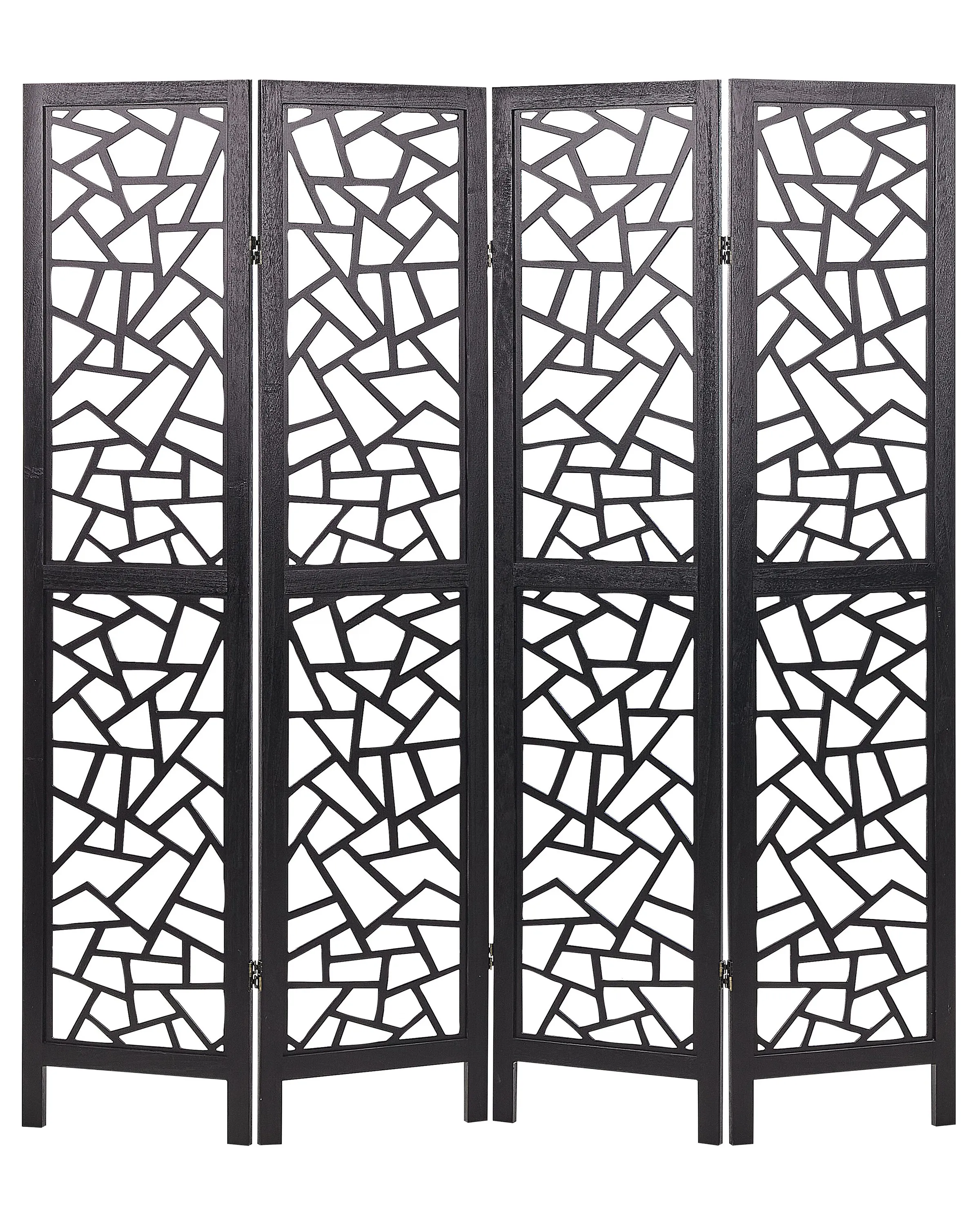 Separador de ambientes de 4 paneles PIANLARGO Negro 163 cm 170 cm