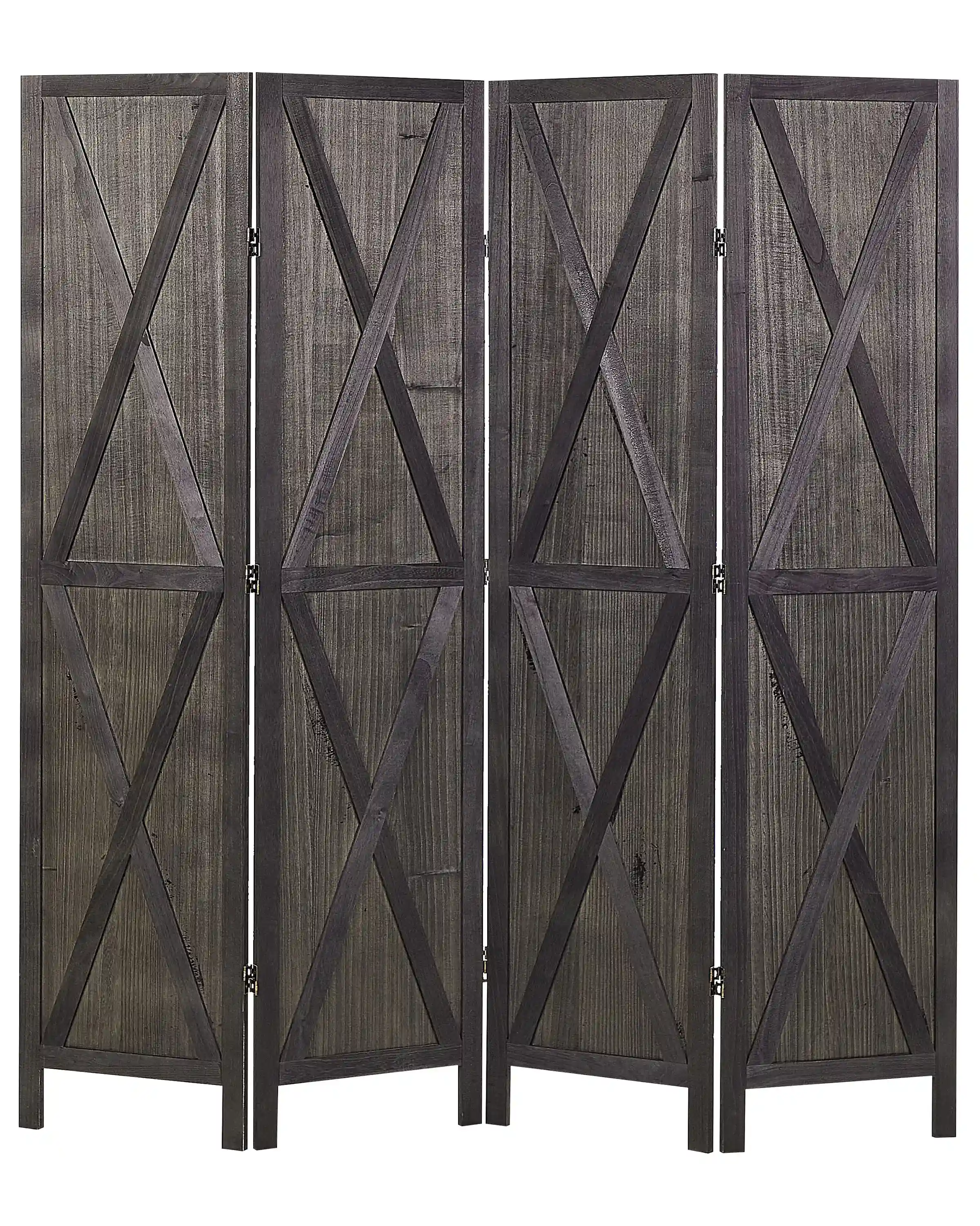 Separador de ambientes de 4 paneles RIDANNA Marrón oscuro 163 cm 170 cm