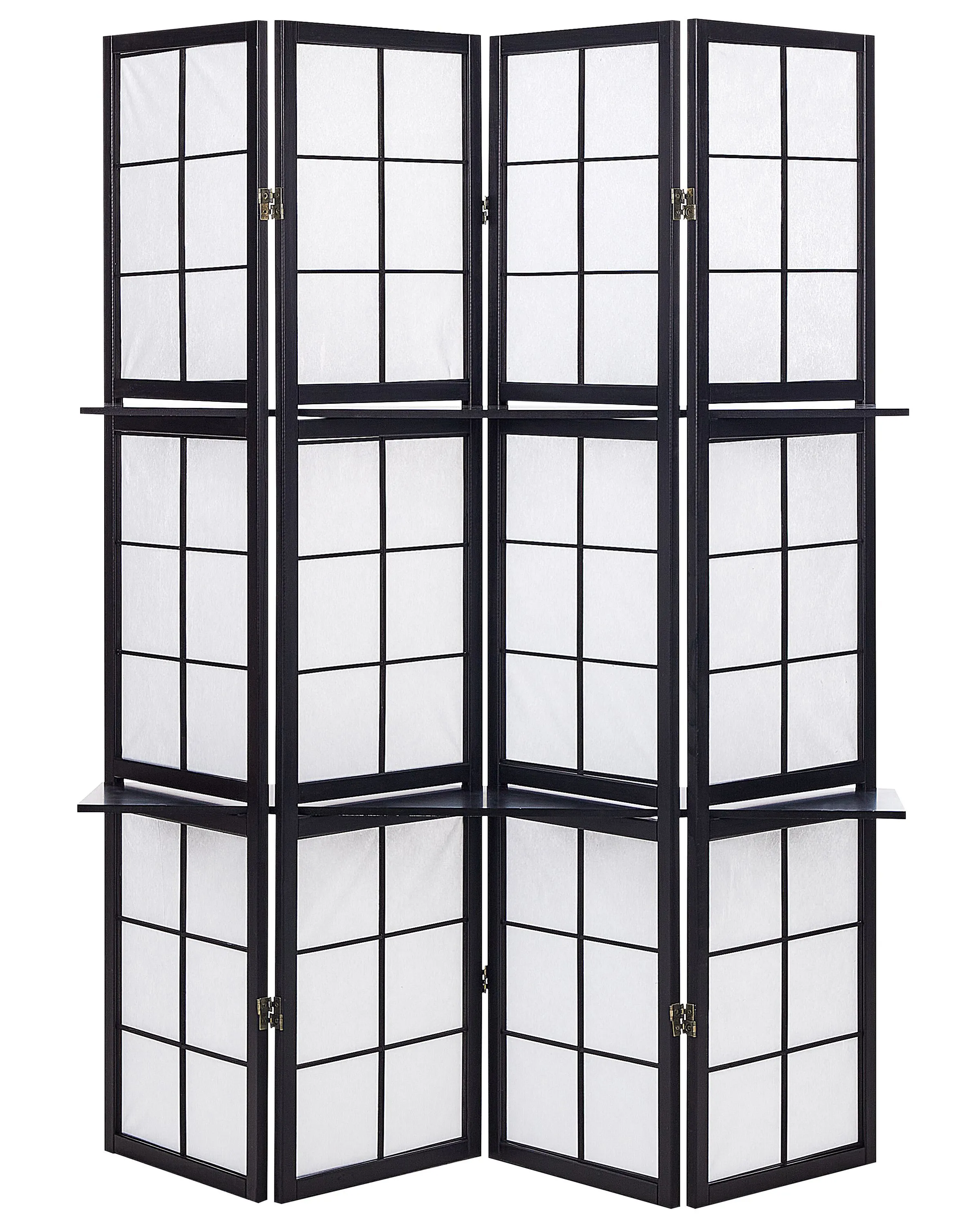 Separador de ambientes de 4 paneles GOMAGOI Negro 120 cm 170 cm