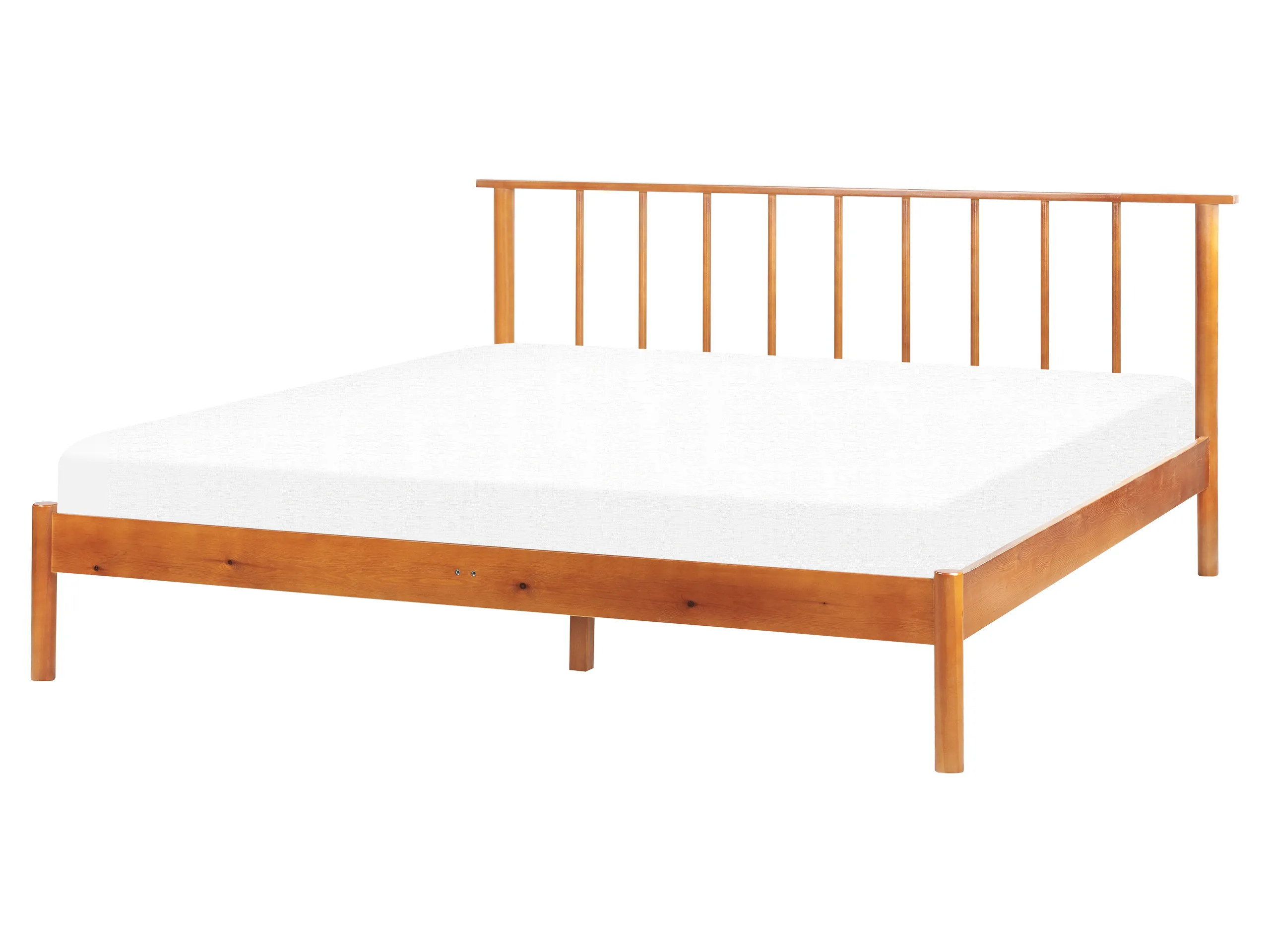Cama Madera de pino BARRET 160 x 200 cm Marrón