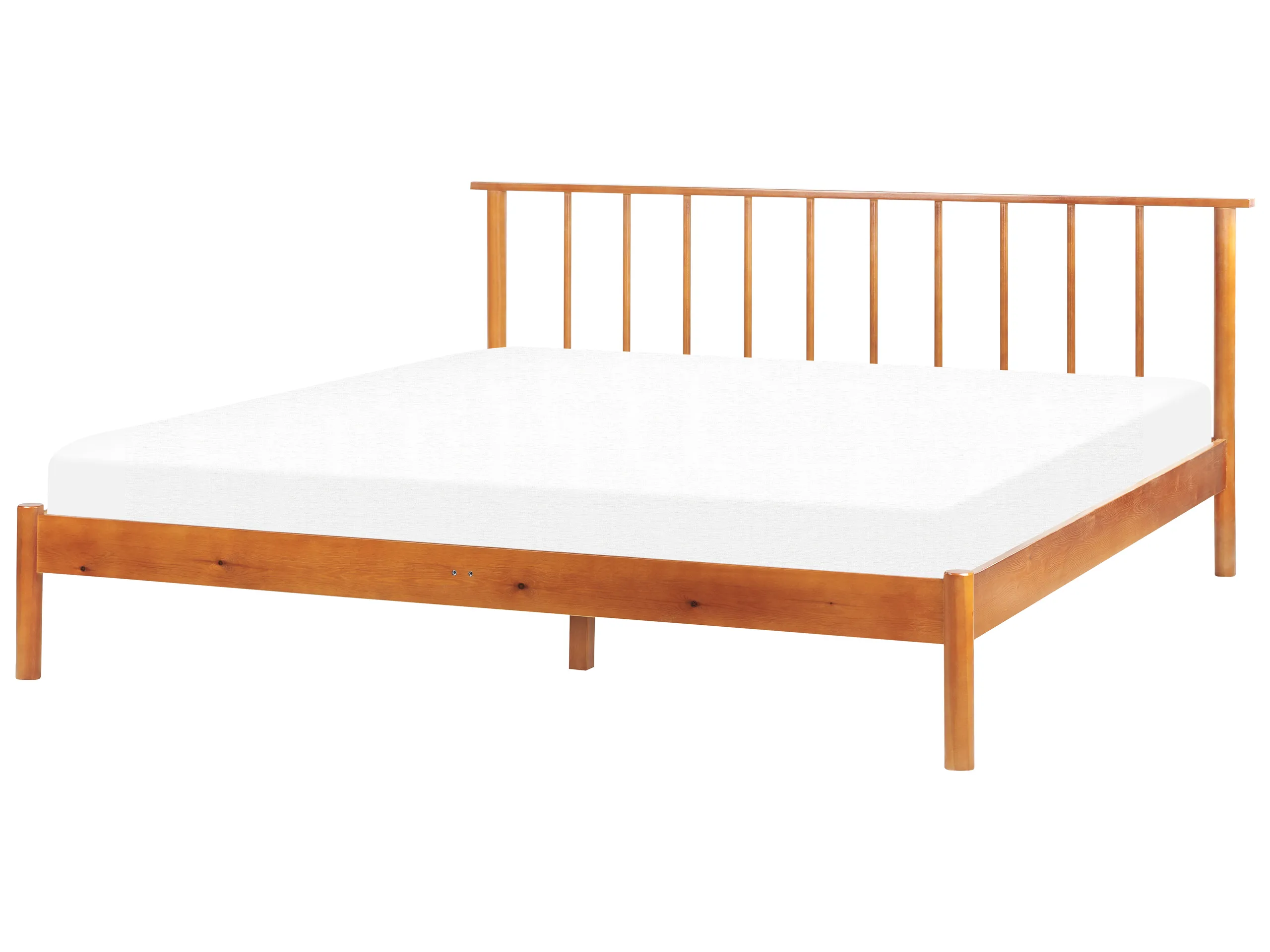 Cama Madera de pino BARRET 180 x 200 cm Marrón