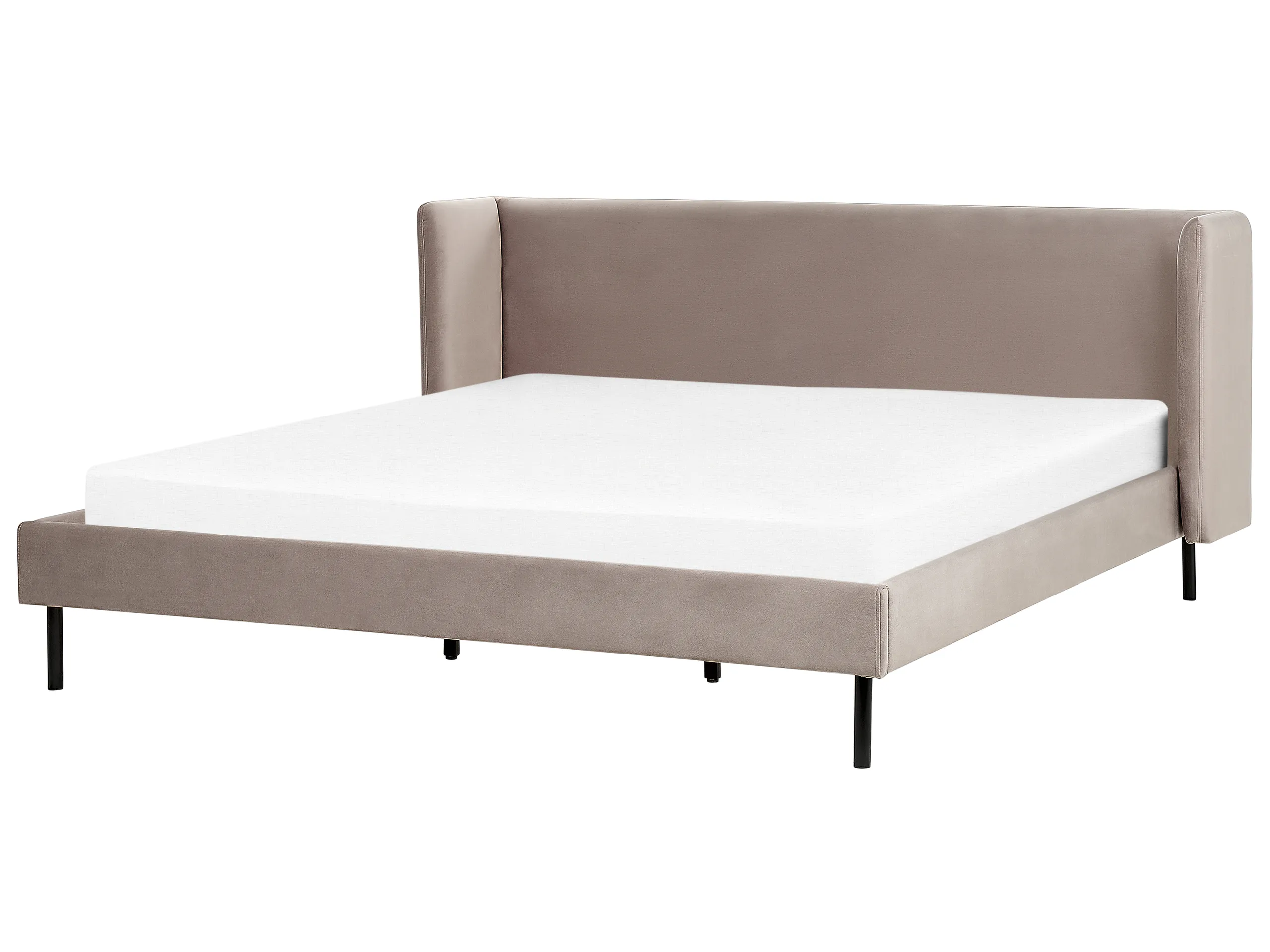 Cama Terciopelo ARETTE 180 x 200 cm Gris pardo