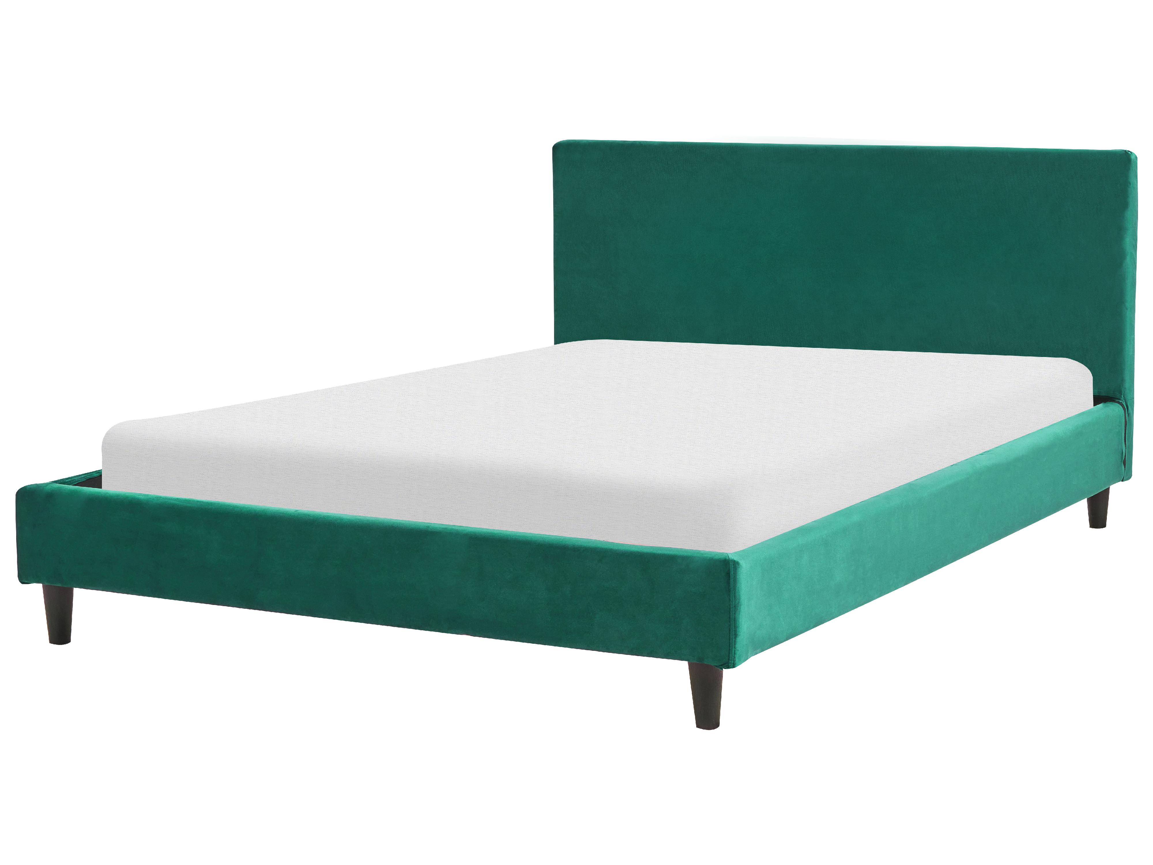 Cama Terciopelo FITOU 140 x 200 cm Verde oscuro