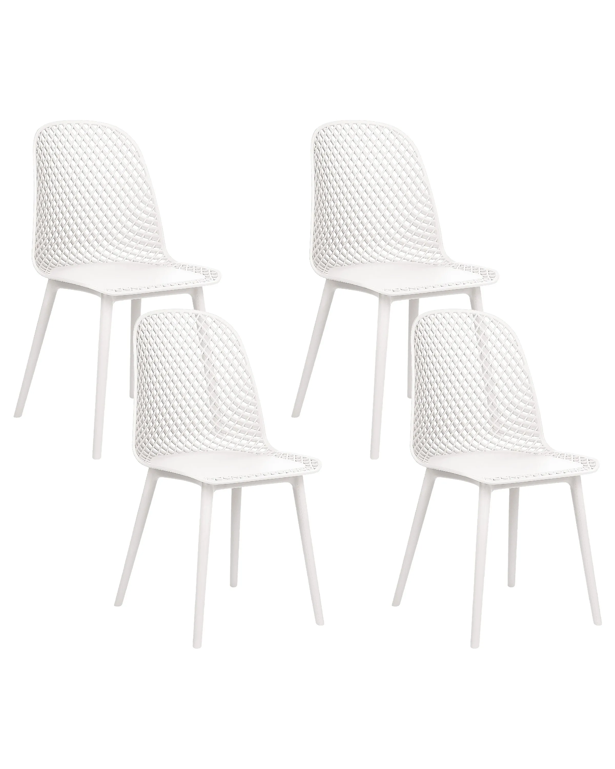 Conjunto de 4 sillas de comedor EMORY Blanco