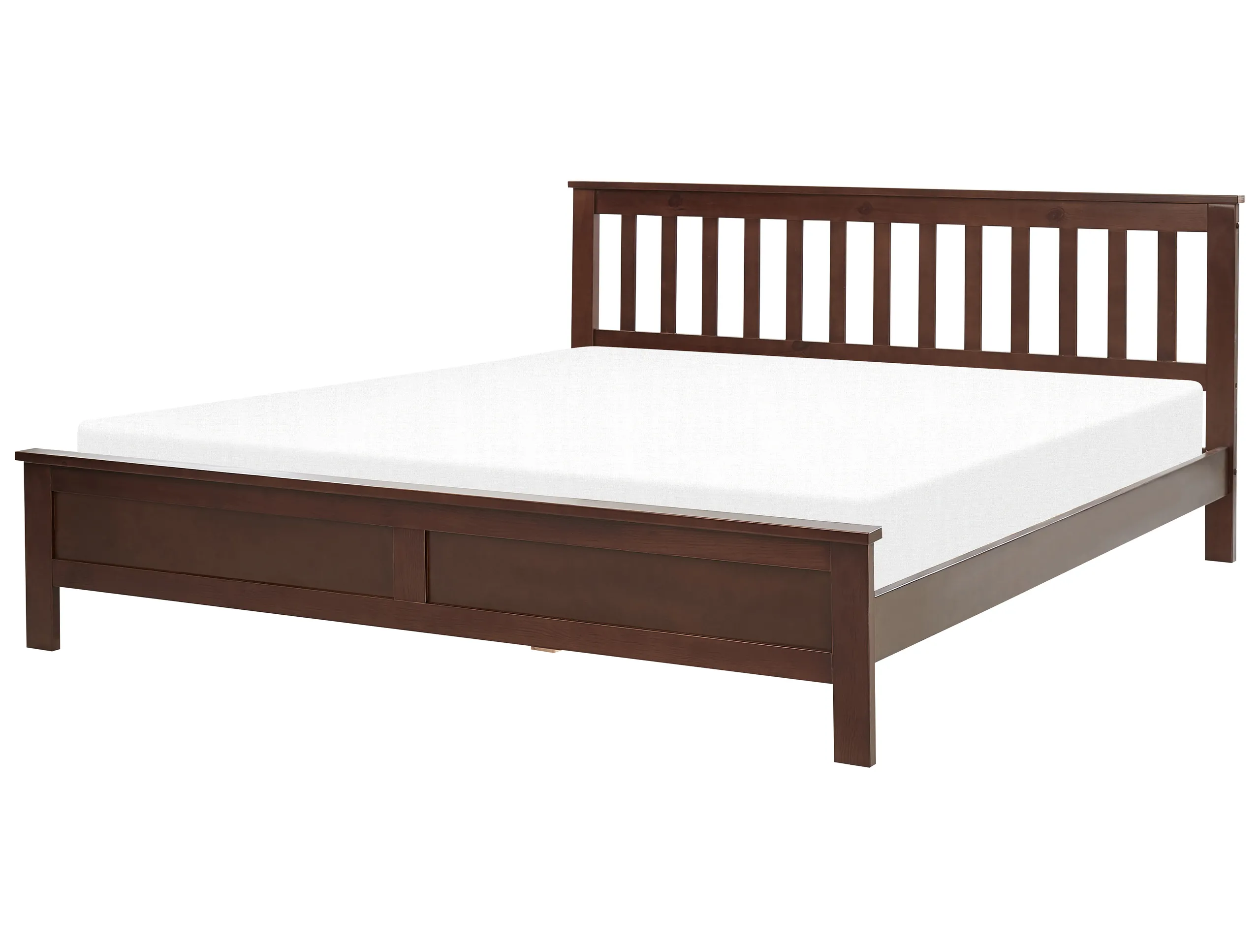 Cama Madera de pino MAYENNE 180 x 200 cm Marrón oscuro