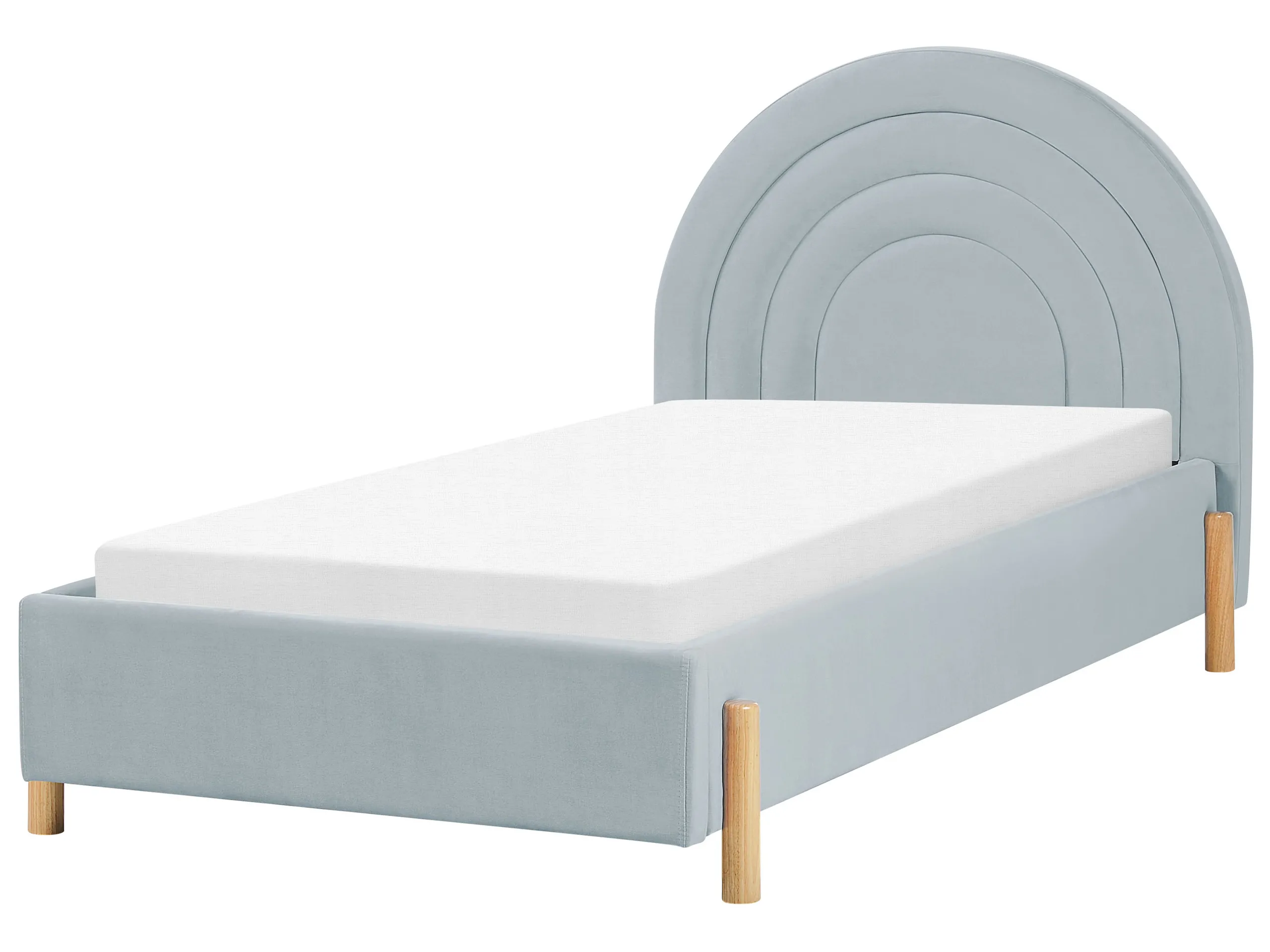 Cama infantil Terciopelo ANET 90 x 200 cm Azul claro