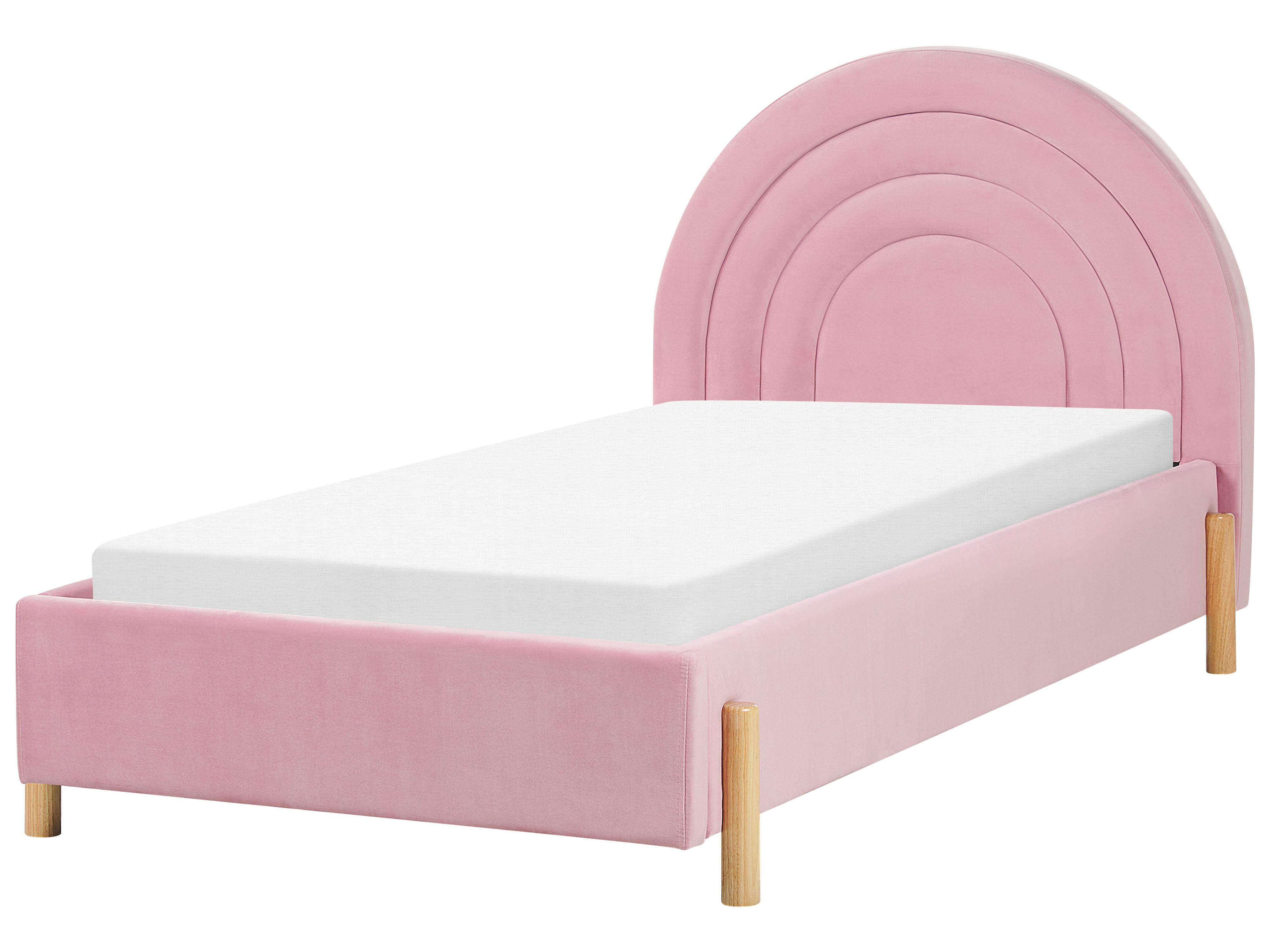 Cama infantil Terciopelo ANET 90 x 200 cm Rosa