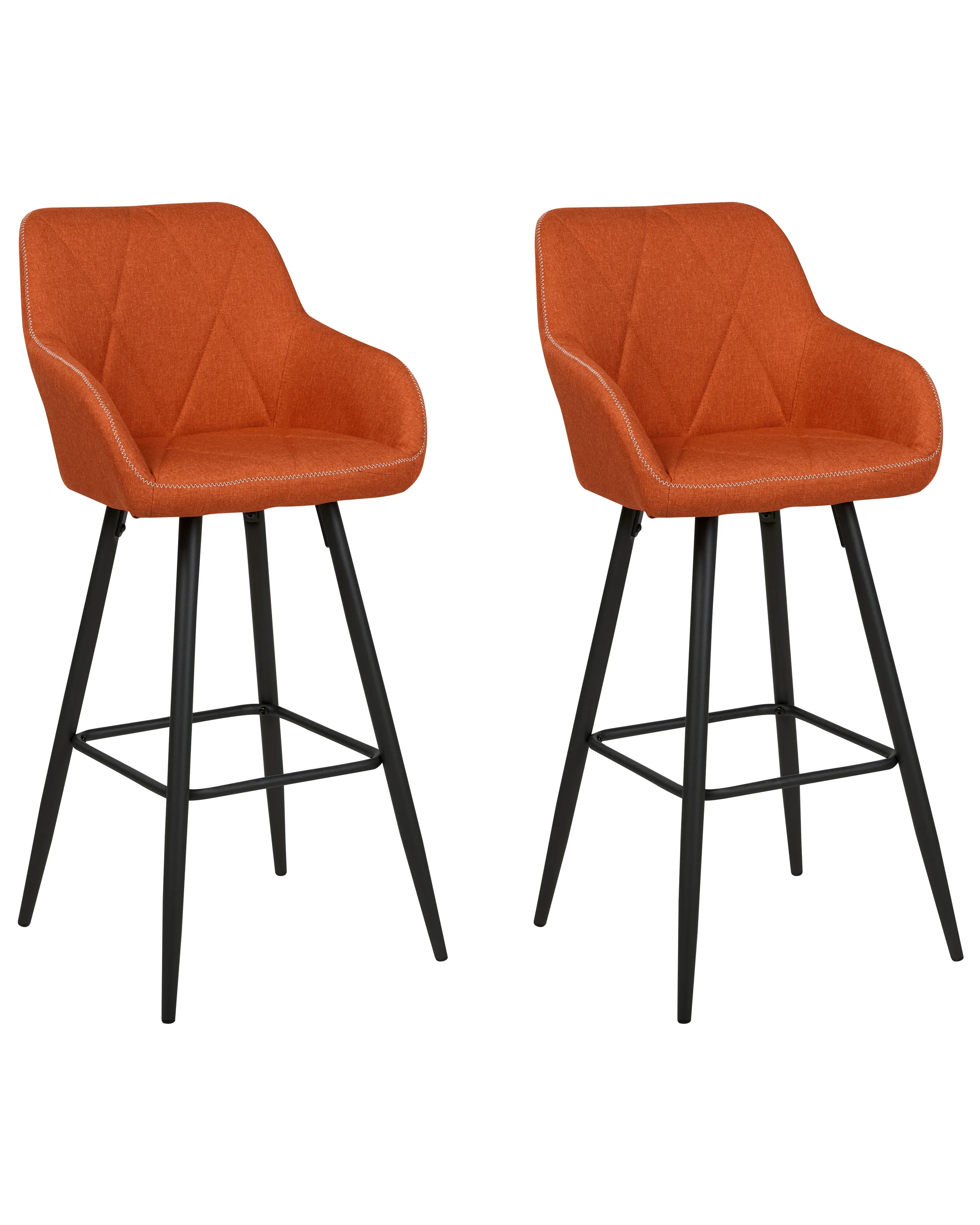 Conjunto de 2 sillas de bar DARIEN Naranja