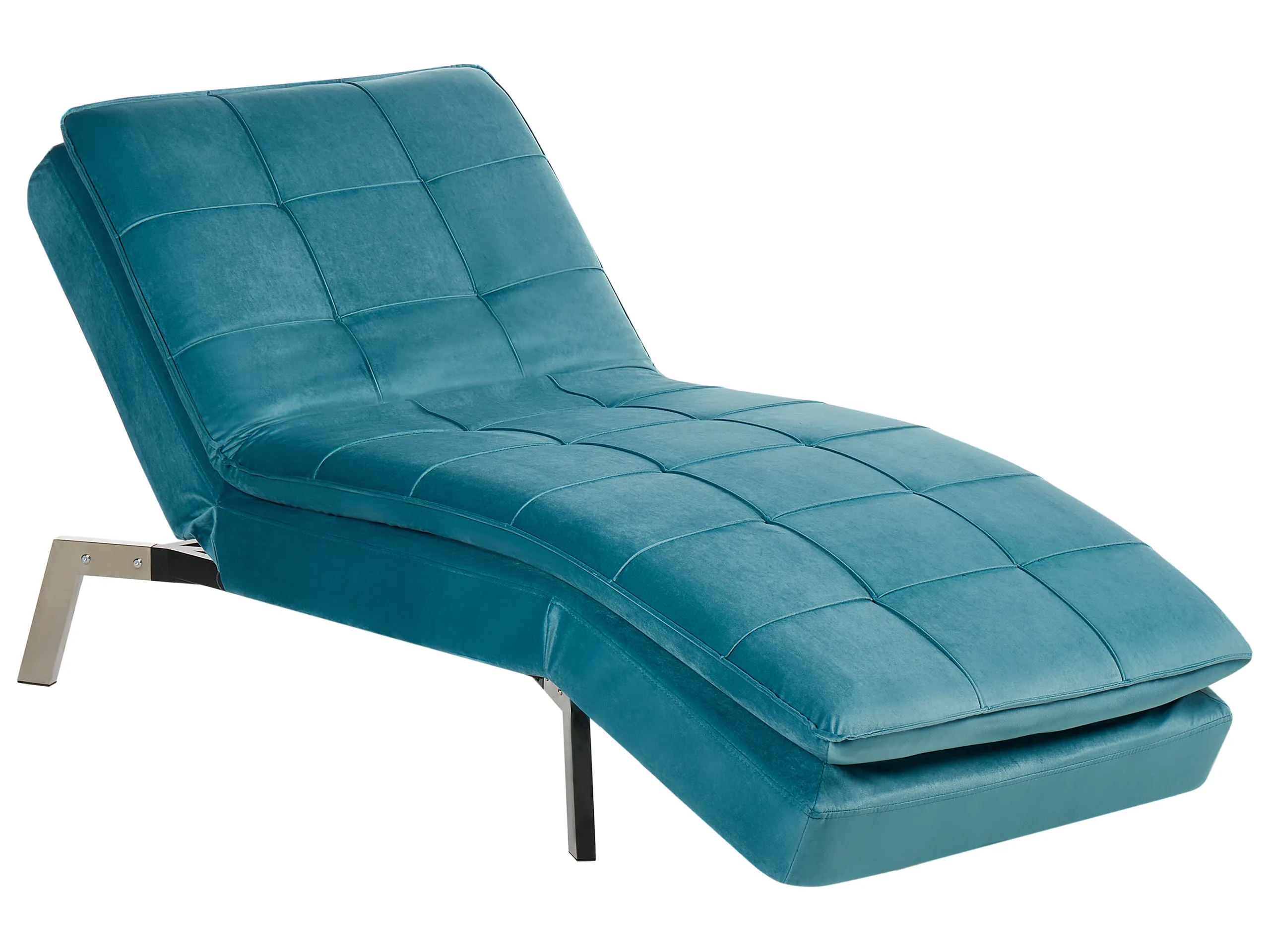Chaise longue LOIRET Terciopelo Verde azulado