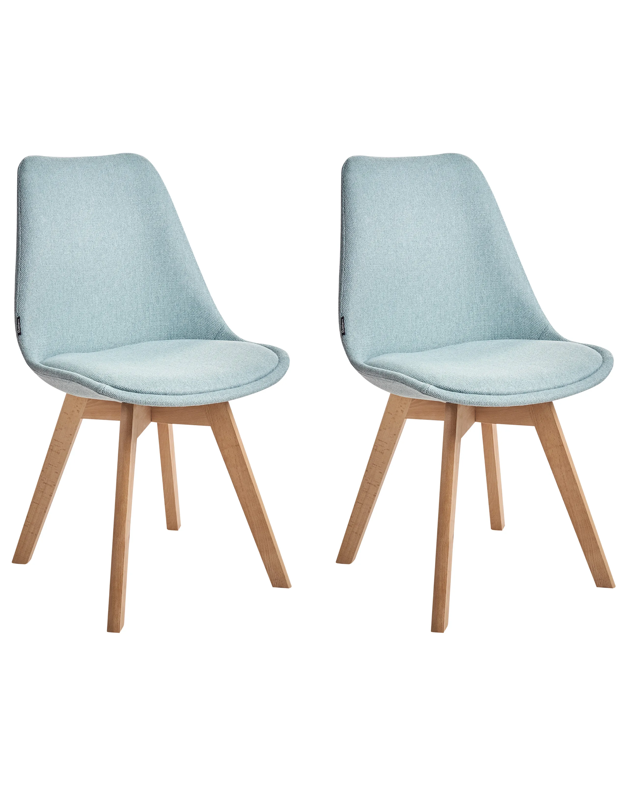 Conjunto de 2 sillas de comedor DAKOTA II Tela Verde menta