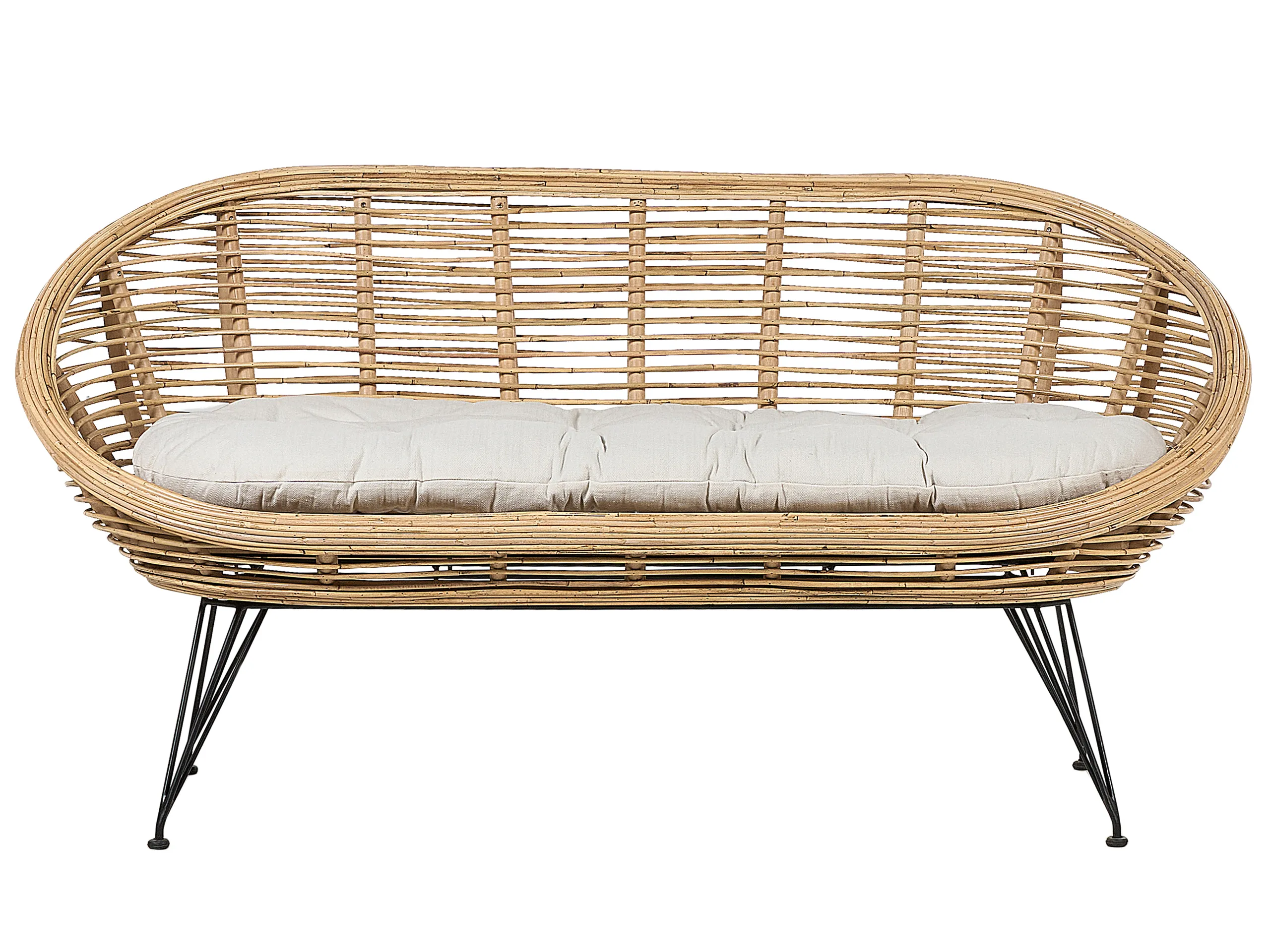 Garden Sofa 2 Seater MARATEA Rattan Natural