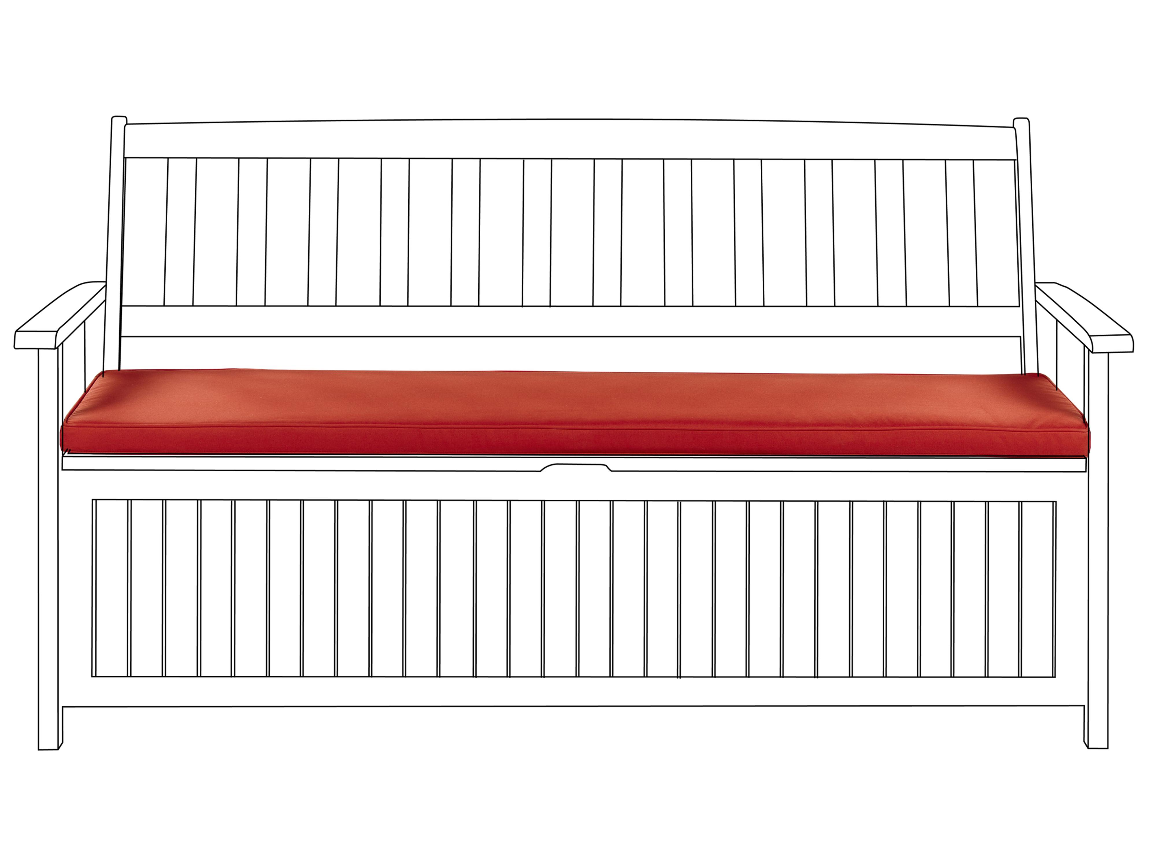 Bench Seat Pad Cushion SOVANA Dark Red
