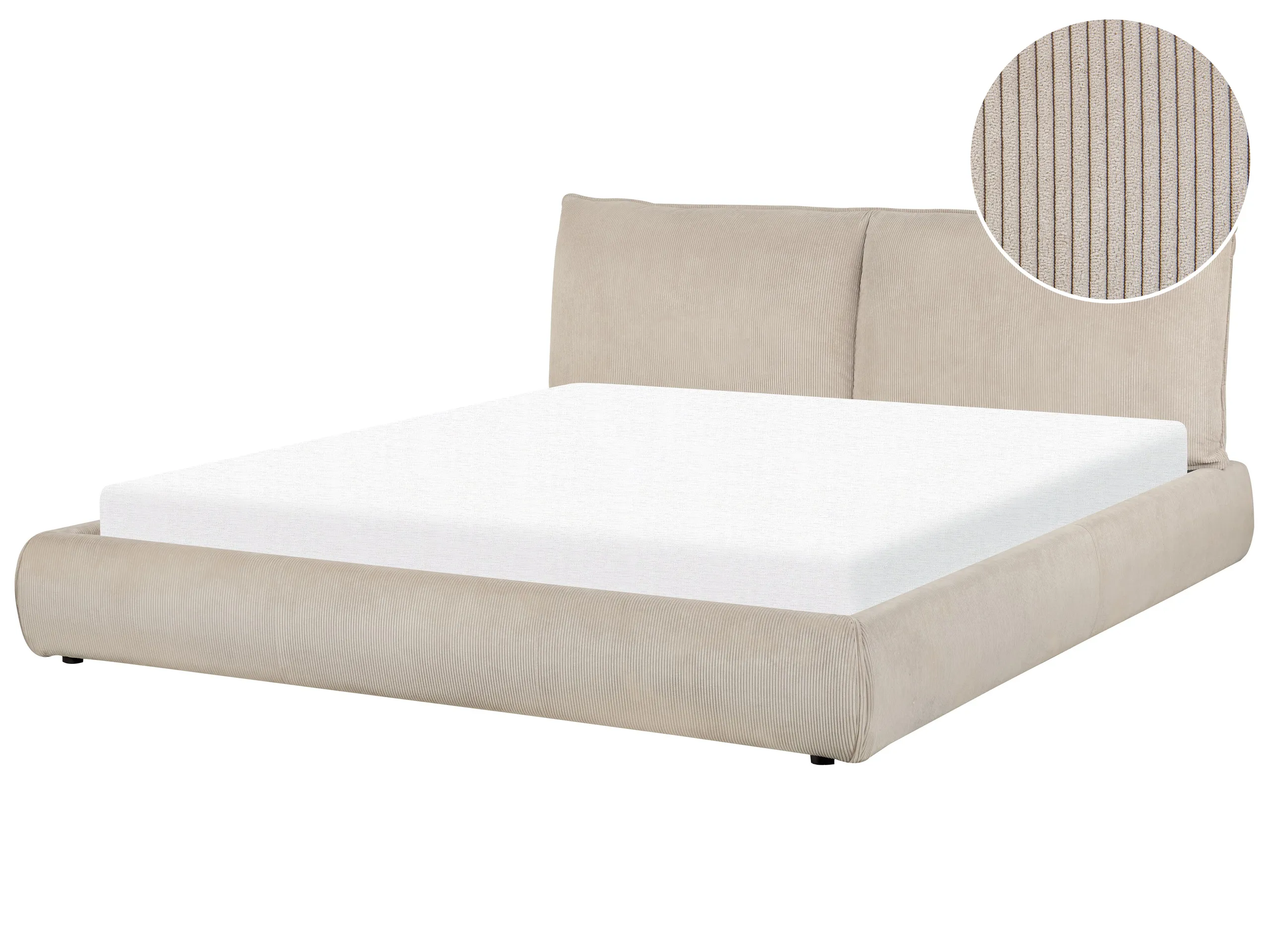 Cama Pana VINAY 180 x 200 cm Gris pardo