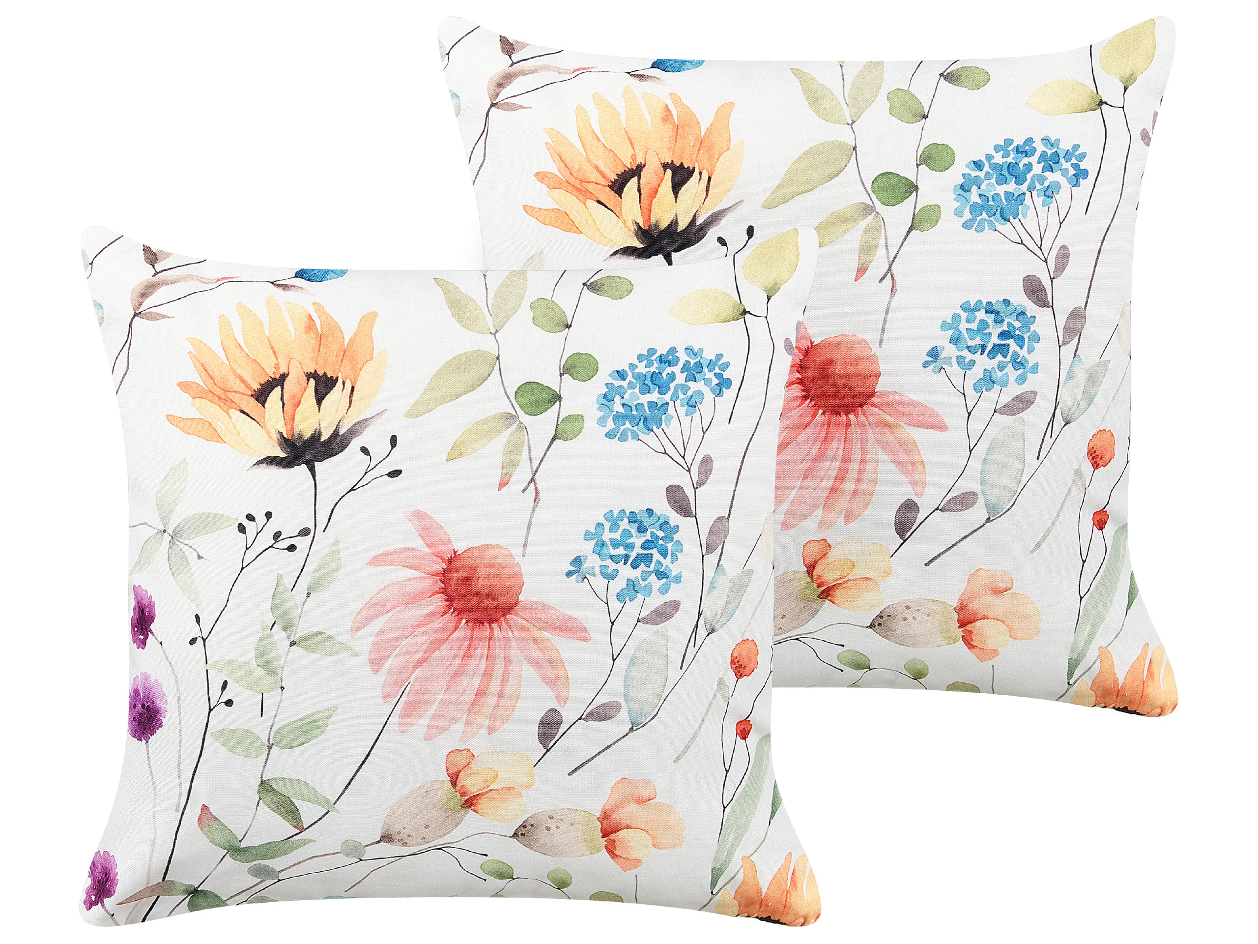 Conjunto de 2 cojines de exterior MONESI Patrón floral 45 x 45 cm Multicolor