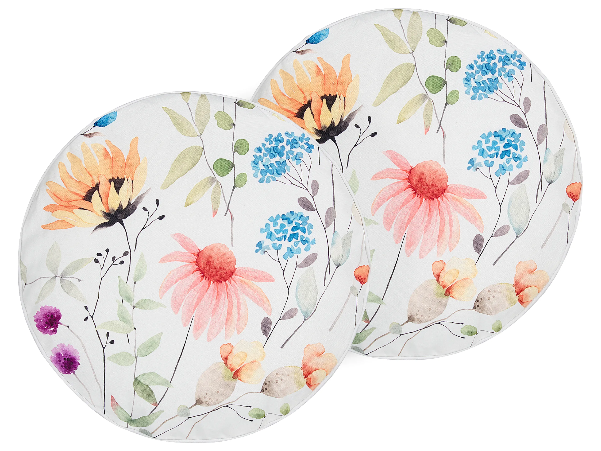 Conjunto de 2 cojines de exterior MONESI Patrón floral 40 x 40 cm Multicolor