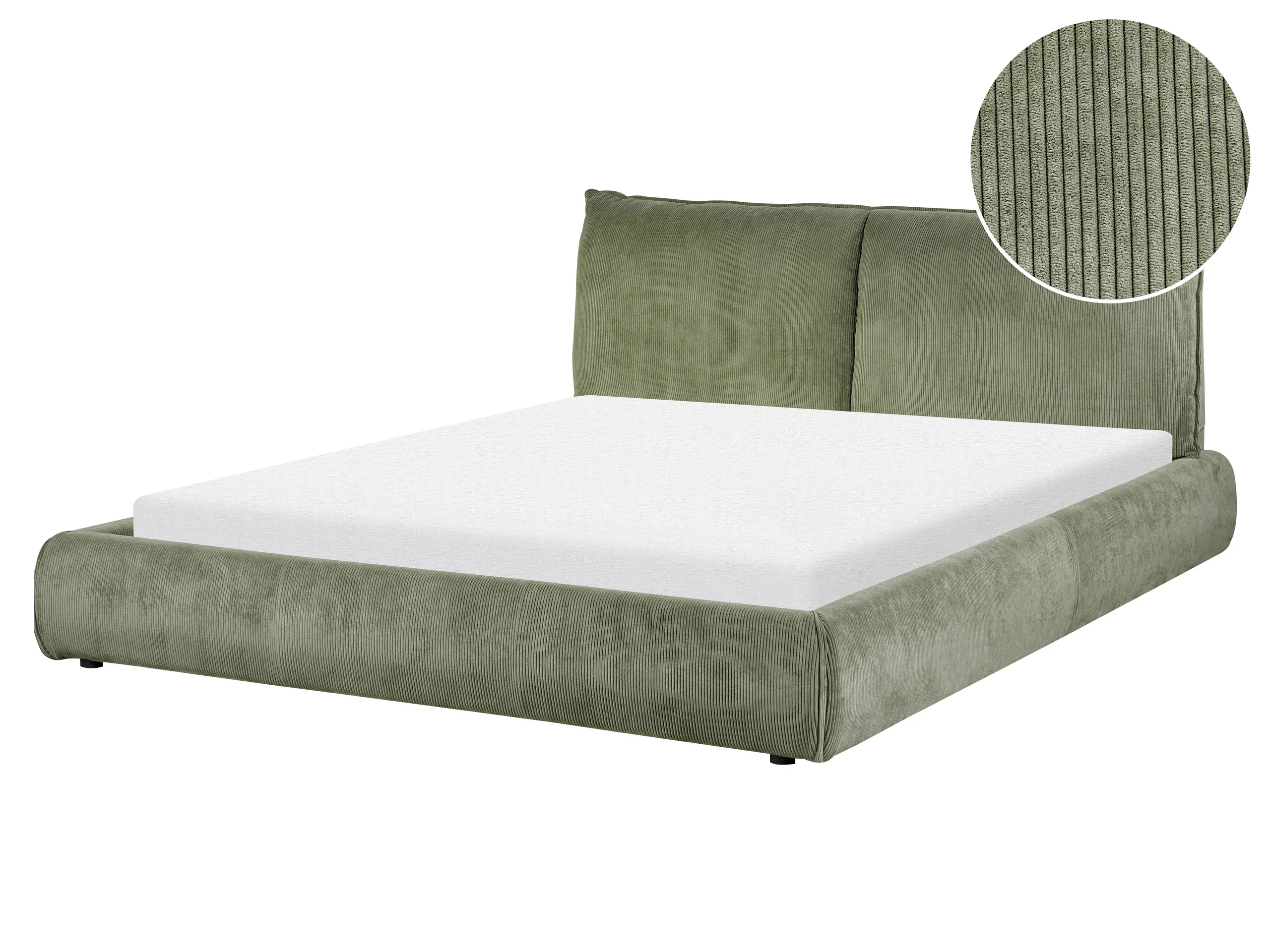 Cama de agua Pana VINAY 160 x 200 cm Verde oliva