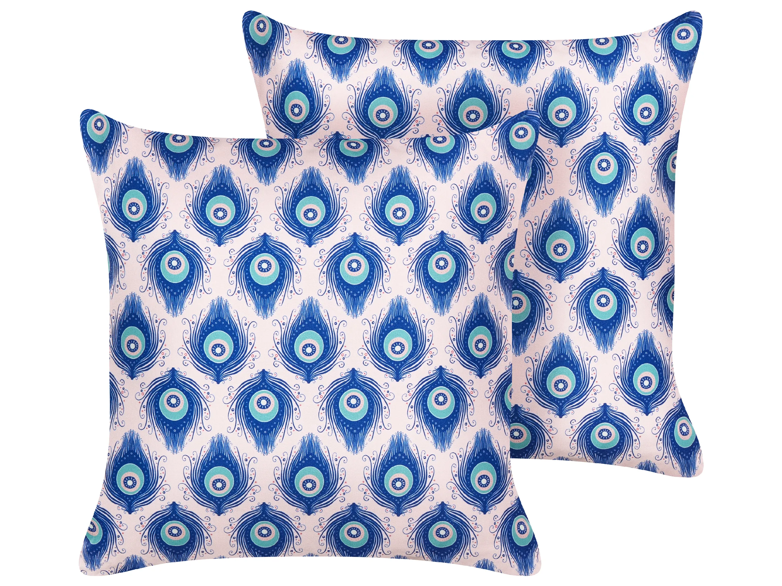 Conjunto de 2 cojines de exterior CERIANA Patrón animal 45 x 45 cm Azul