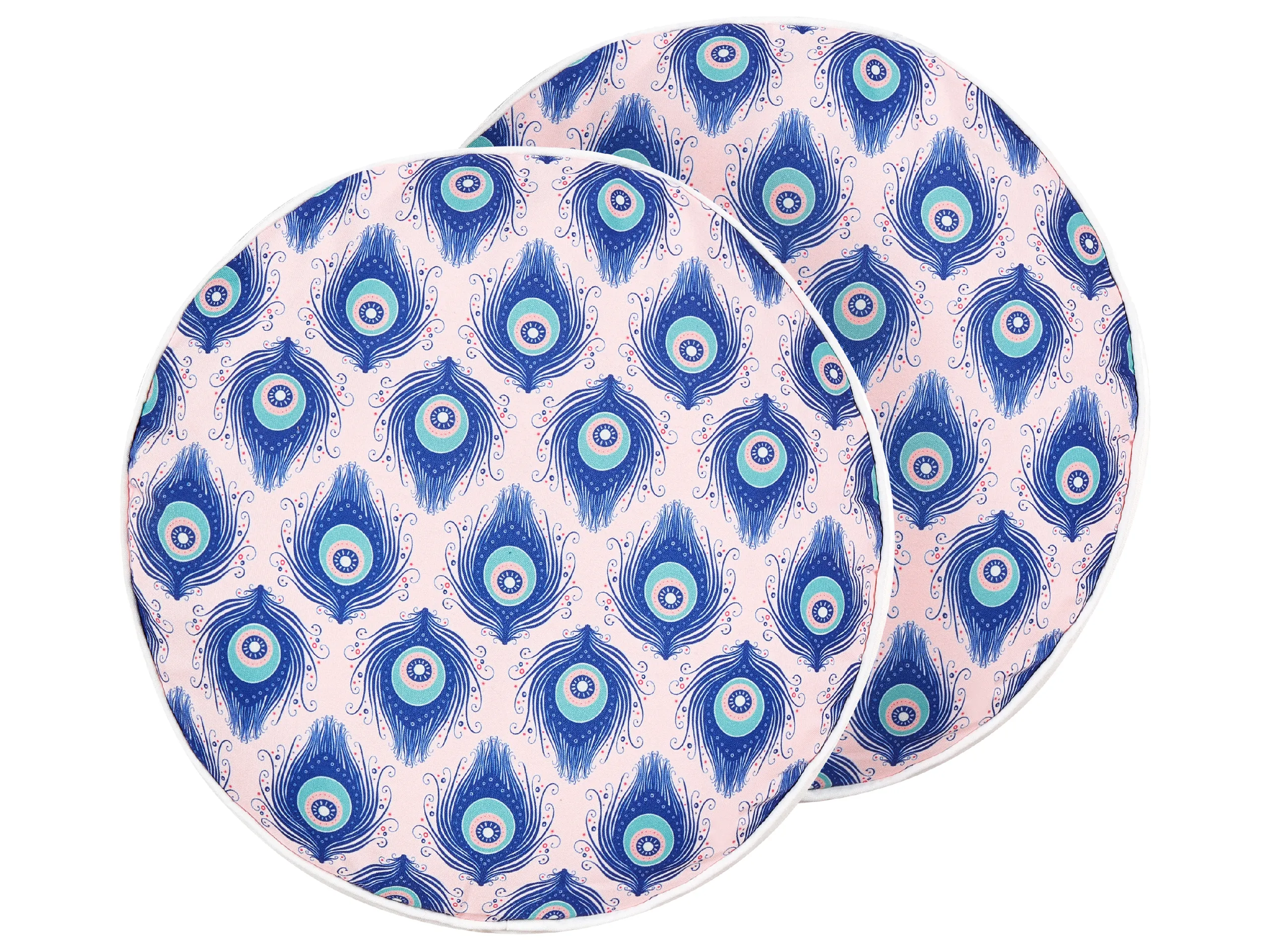 Conjunto de 2 cojines de exterior CERIANA Patrón animal 40 x 40 cm Azul
