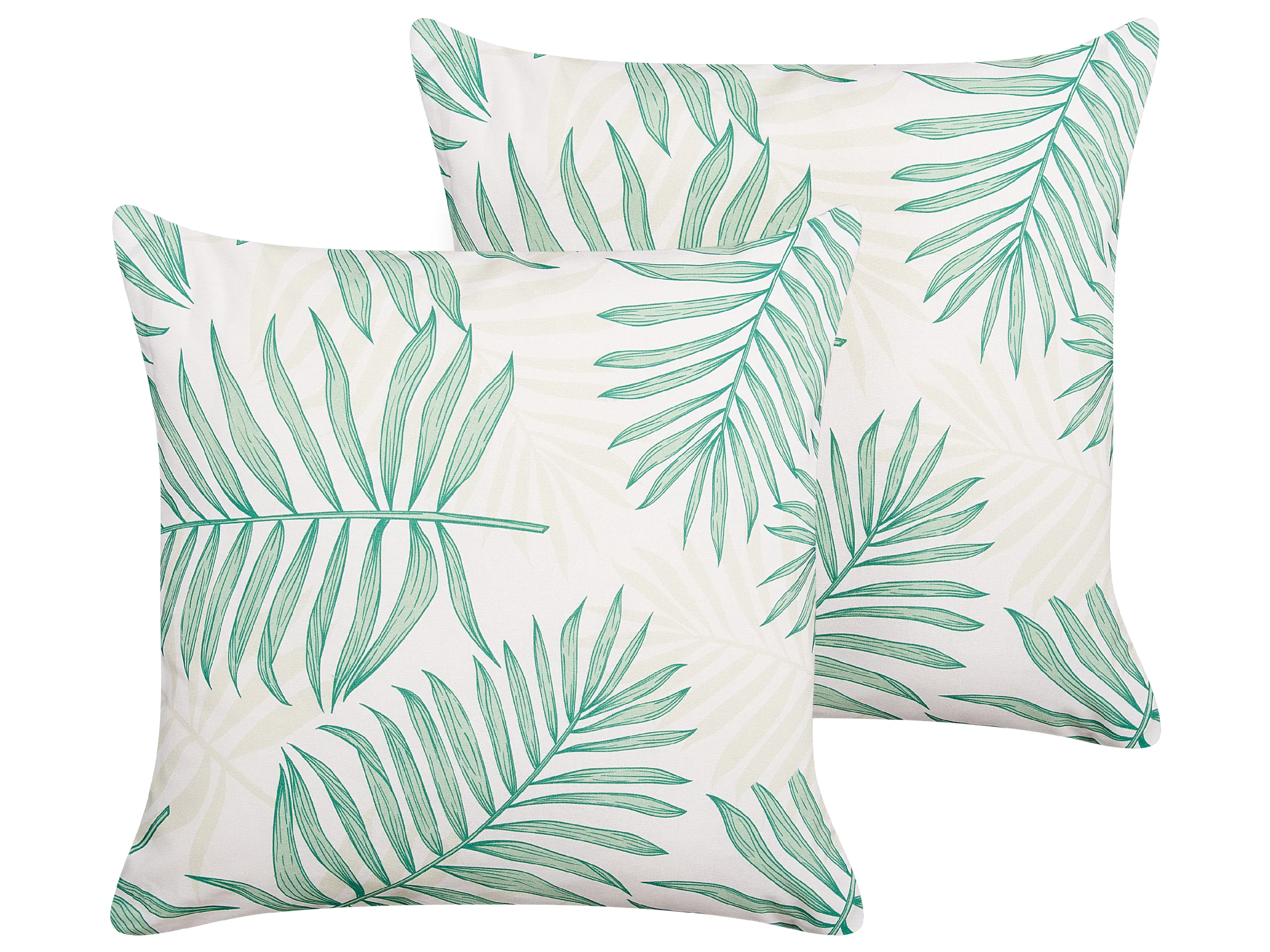Conjunto de 2 cojines de exterior POGGIO Patrón de plantas 45 x 45 cm Verde