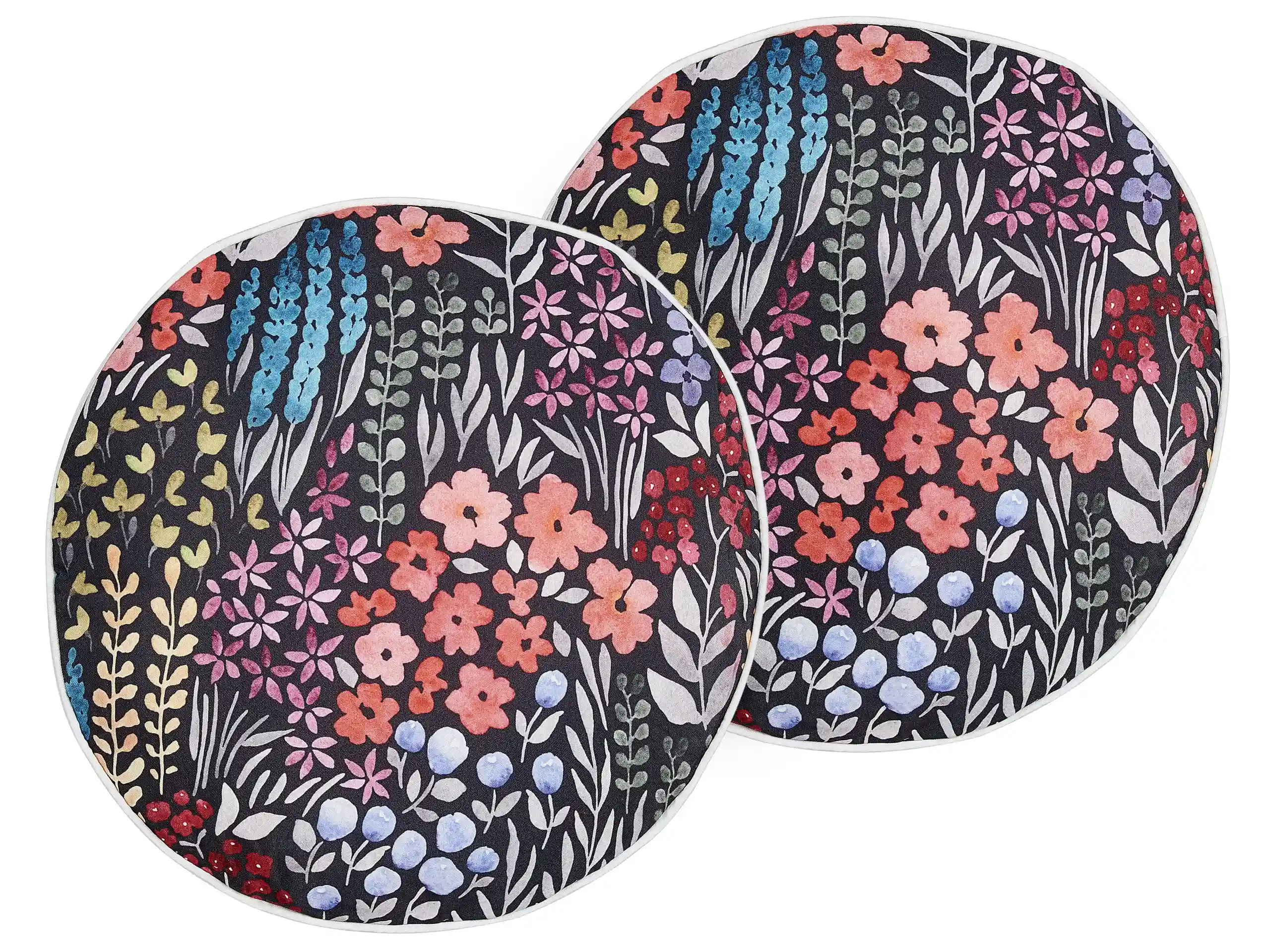 Conjunto de 2 cojines de exterior CASTELARO Patrón floral 40 x 40 cm Multicolor