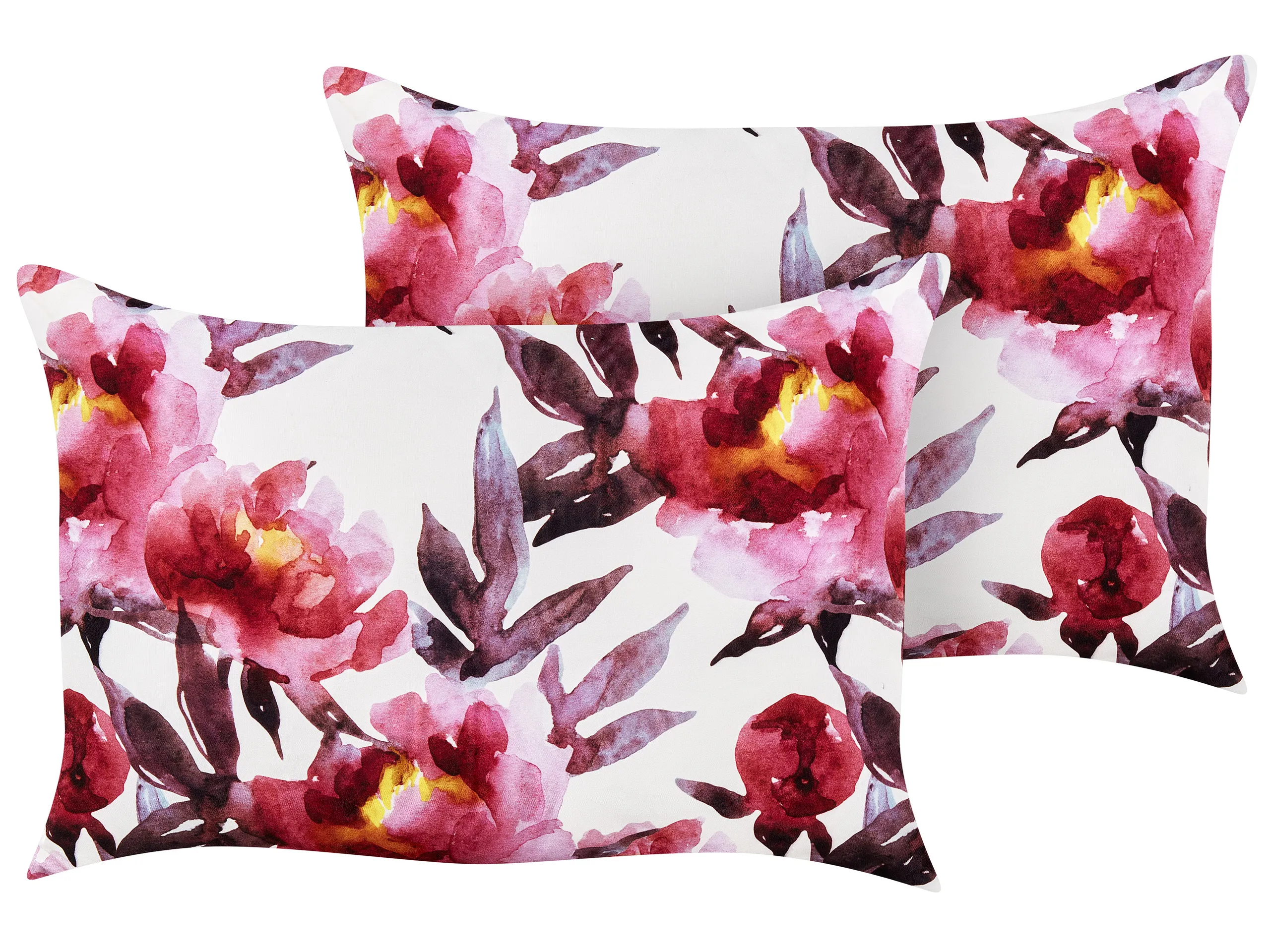 Conjunto de 2 cojines de exterior LANROSSO Patrón floral 40 x 60 cm Rosa