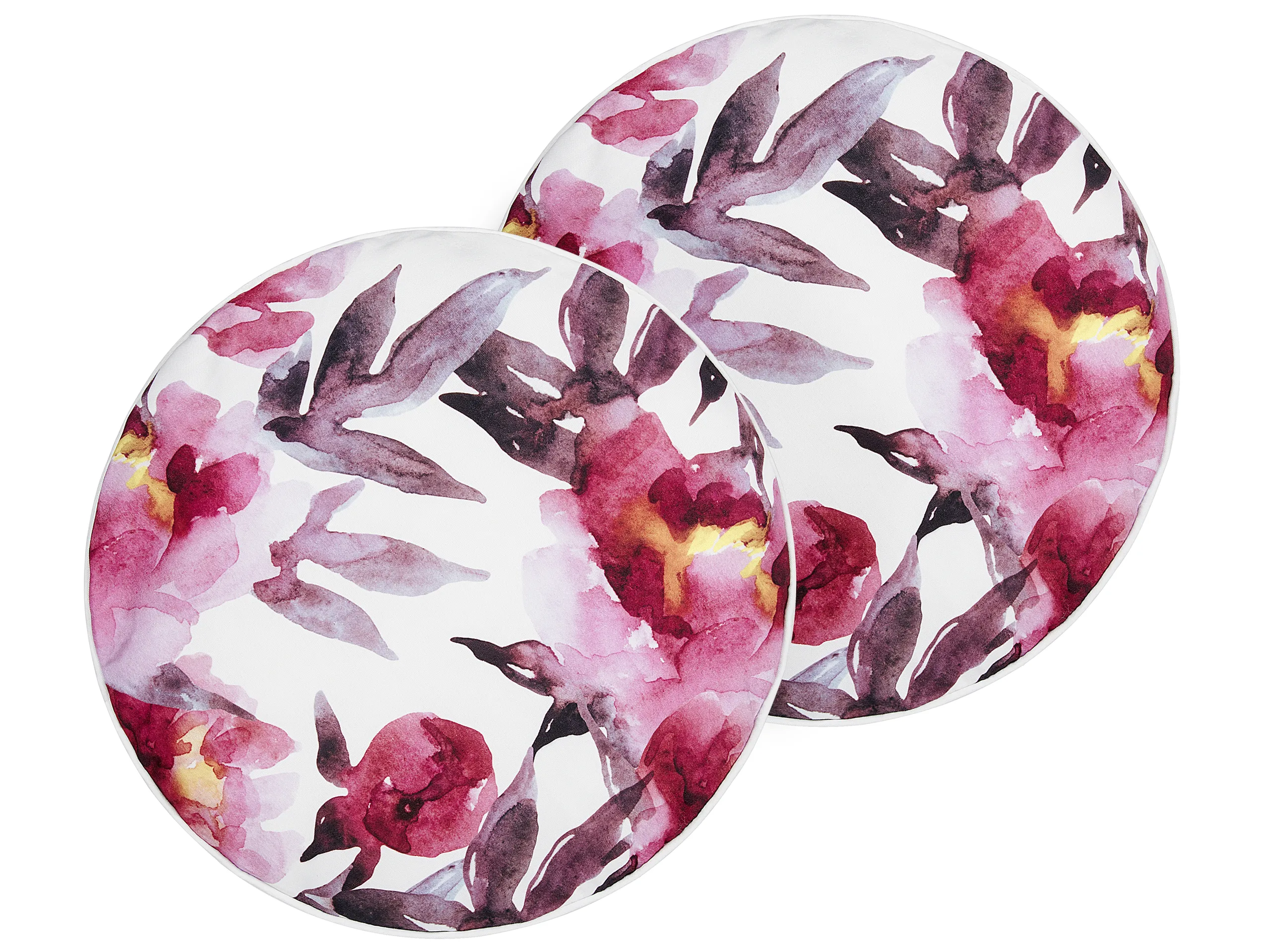 Conjunto de 2 cojines de exterior LANROSSO Patrón floral 40 x 40 cm Rosa