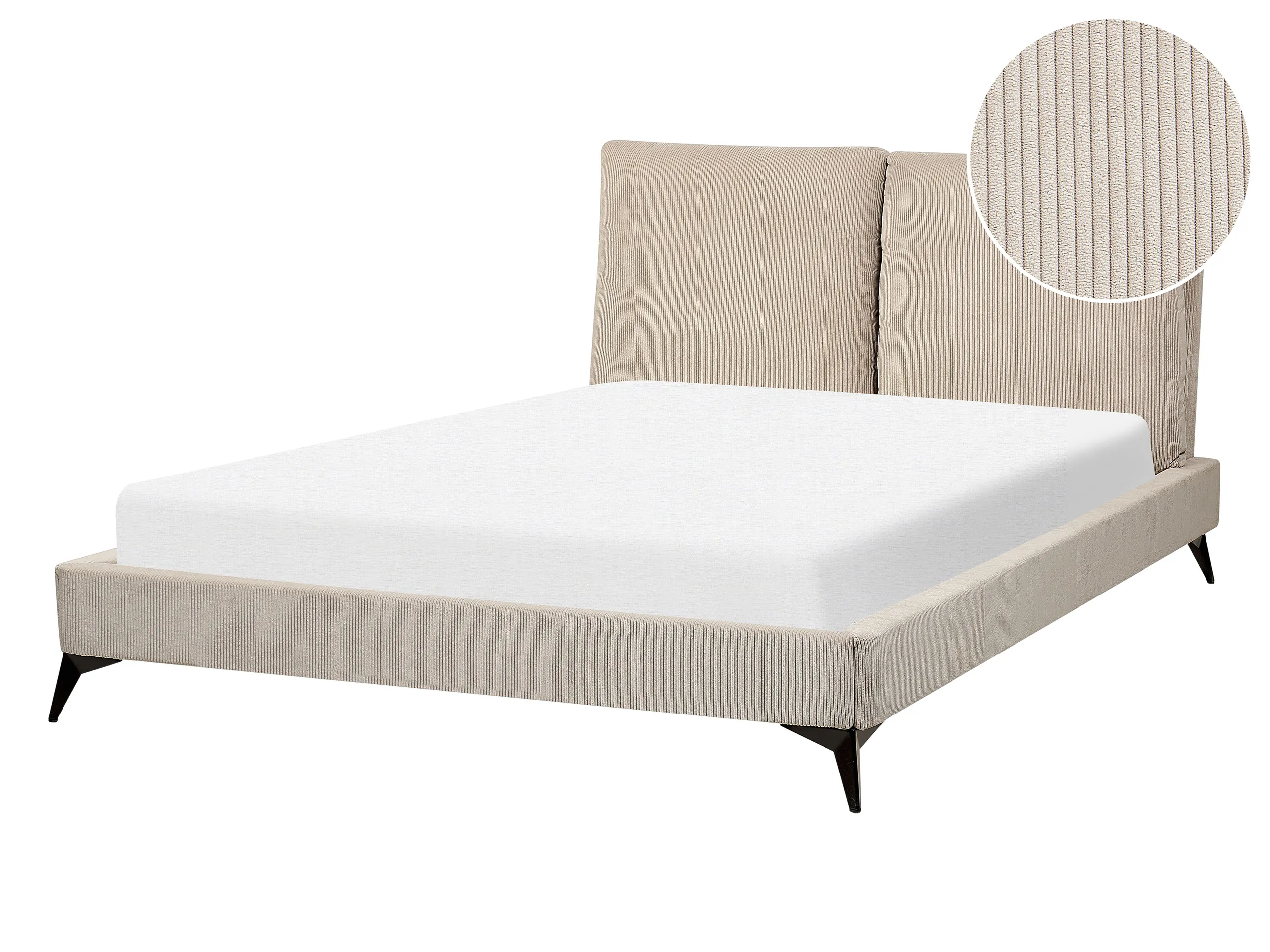 Cama Pana MELLE 140 x 200 cm Gris pardo