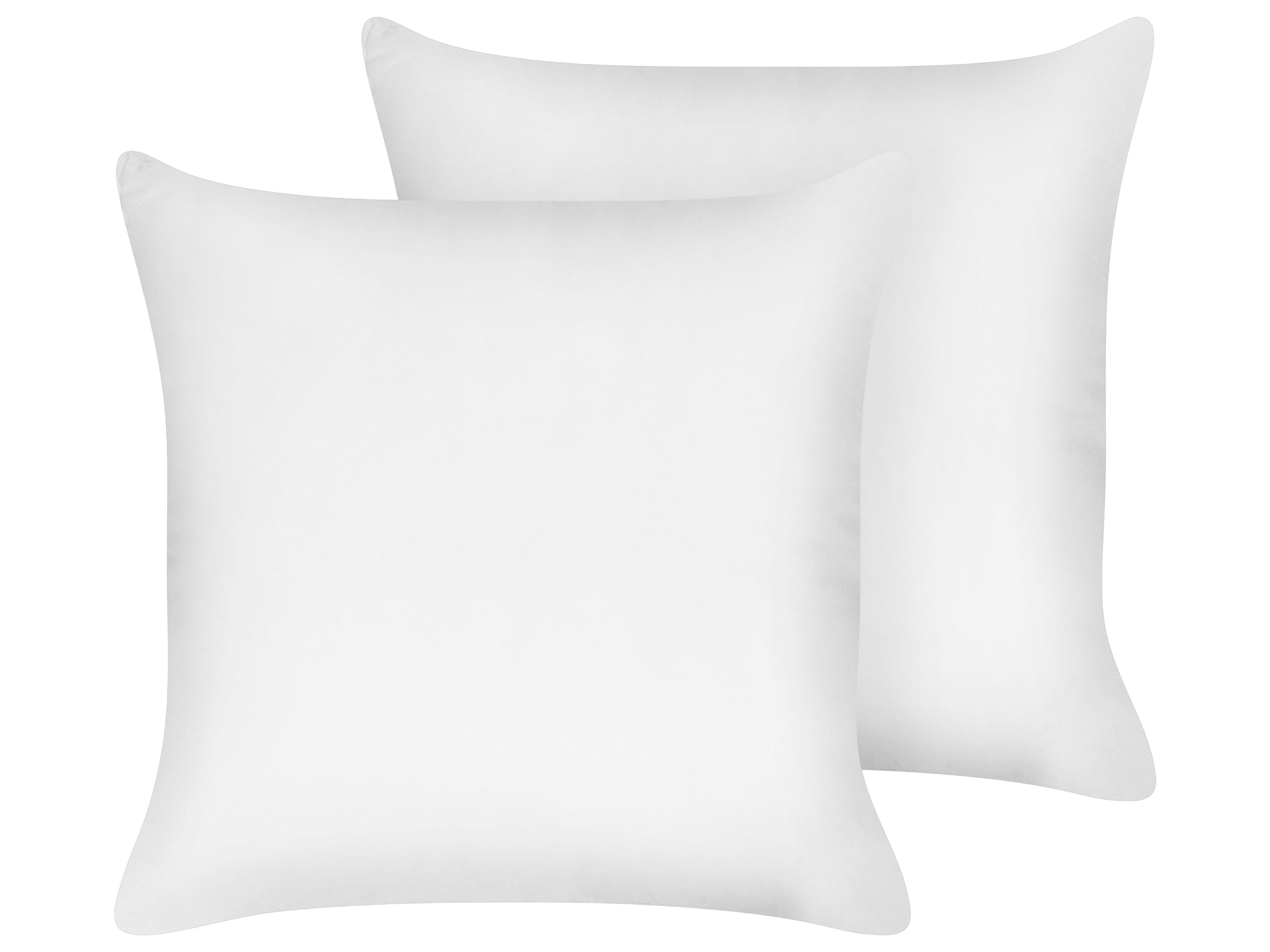 Conjunto de 2 almohadas TRIGLAV Baja Poliéster 80 x 80 cm Blanco
