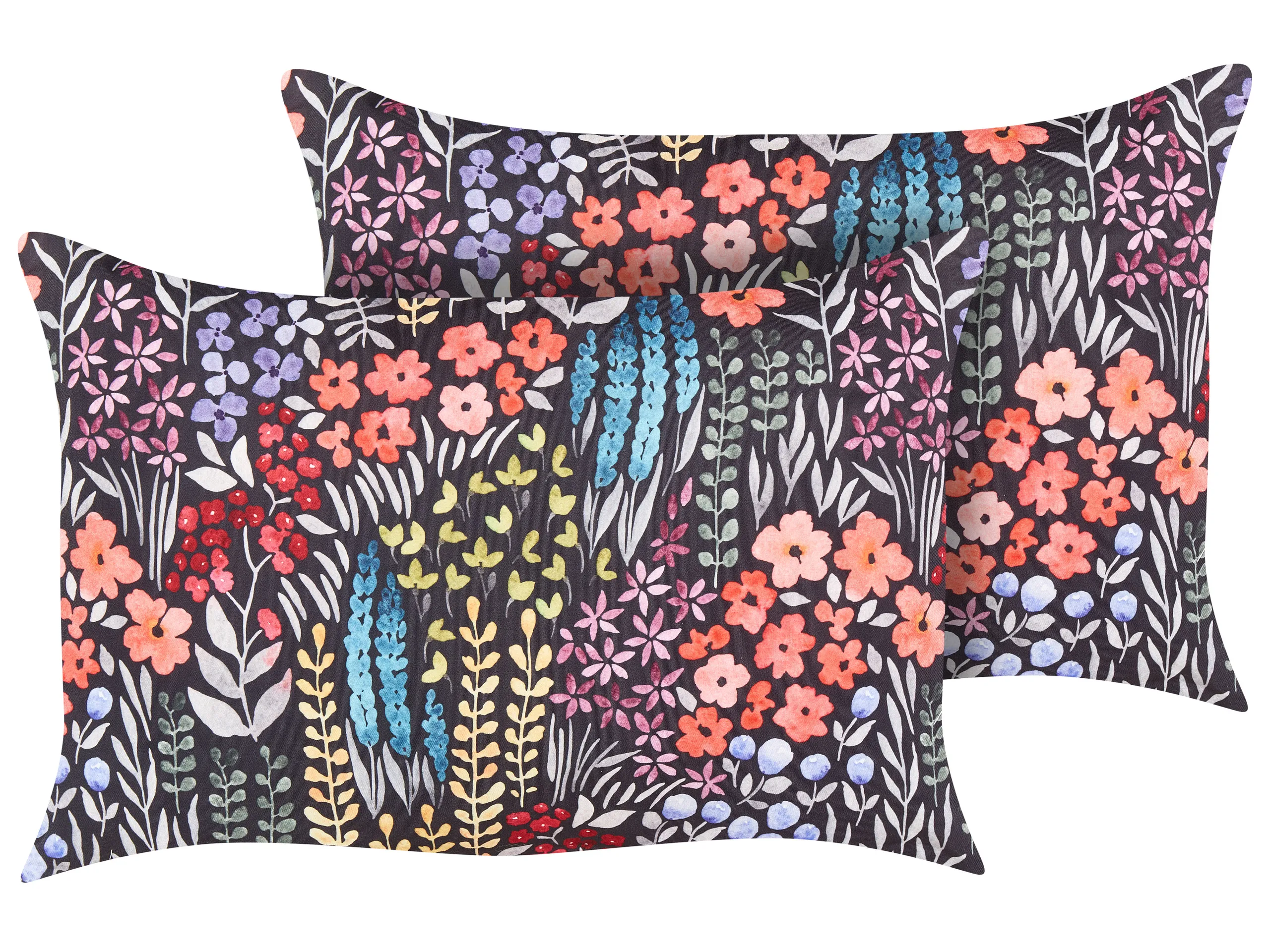 Conjunto de 2 cojines de exterior CASTELARO Patrón floral 40 x 60 cm Multicolor