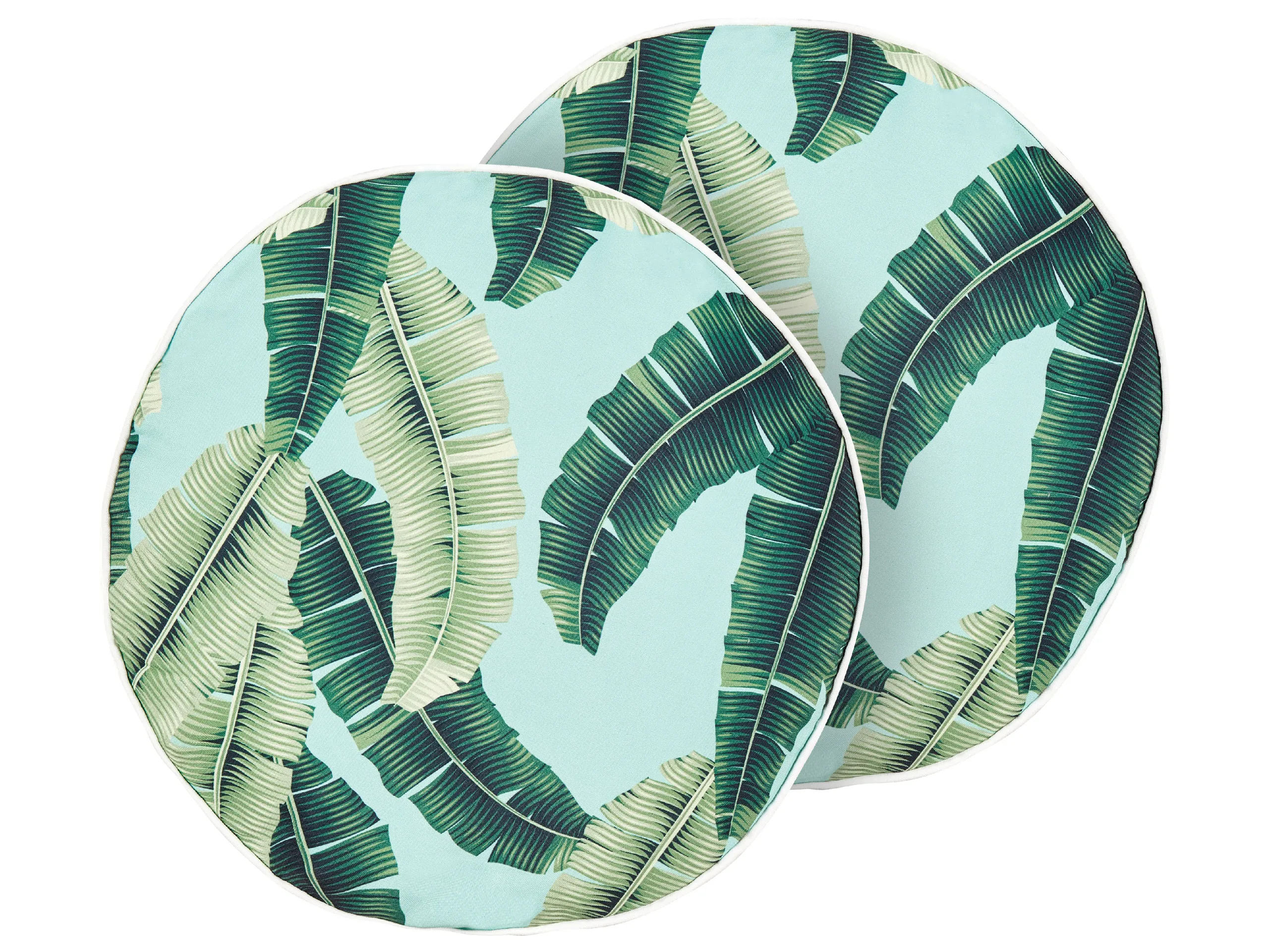 Conjunto de 2 cojines de exterior BOISSANO Patrón de plantas 40 x 40 cm Verde