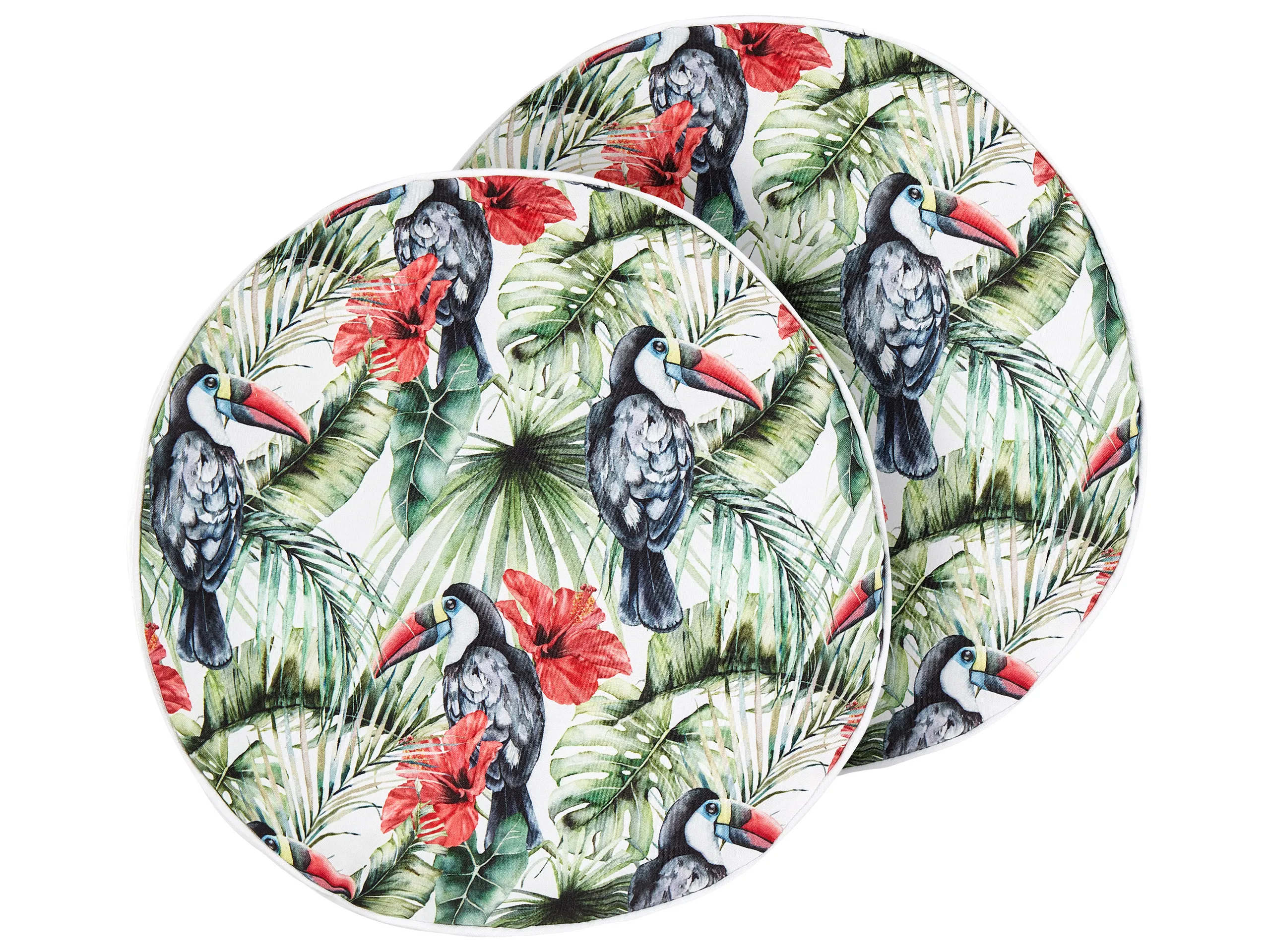 Conjunto de 2 cojines de exterior MALLARE Patrón animal 40 x 40 cm Verde