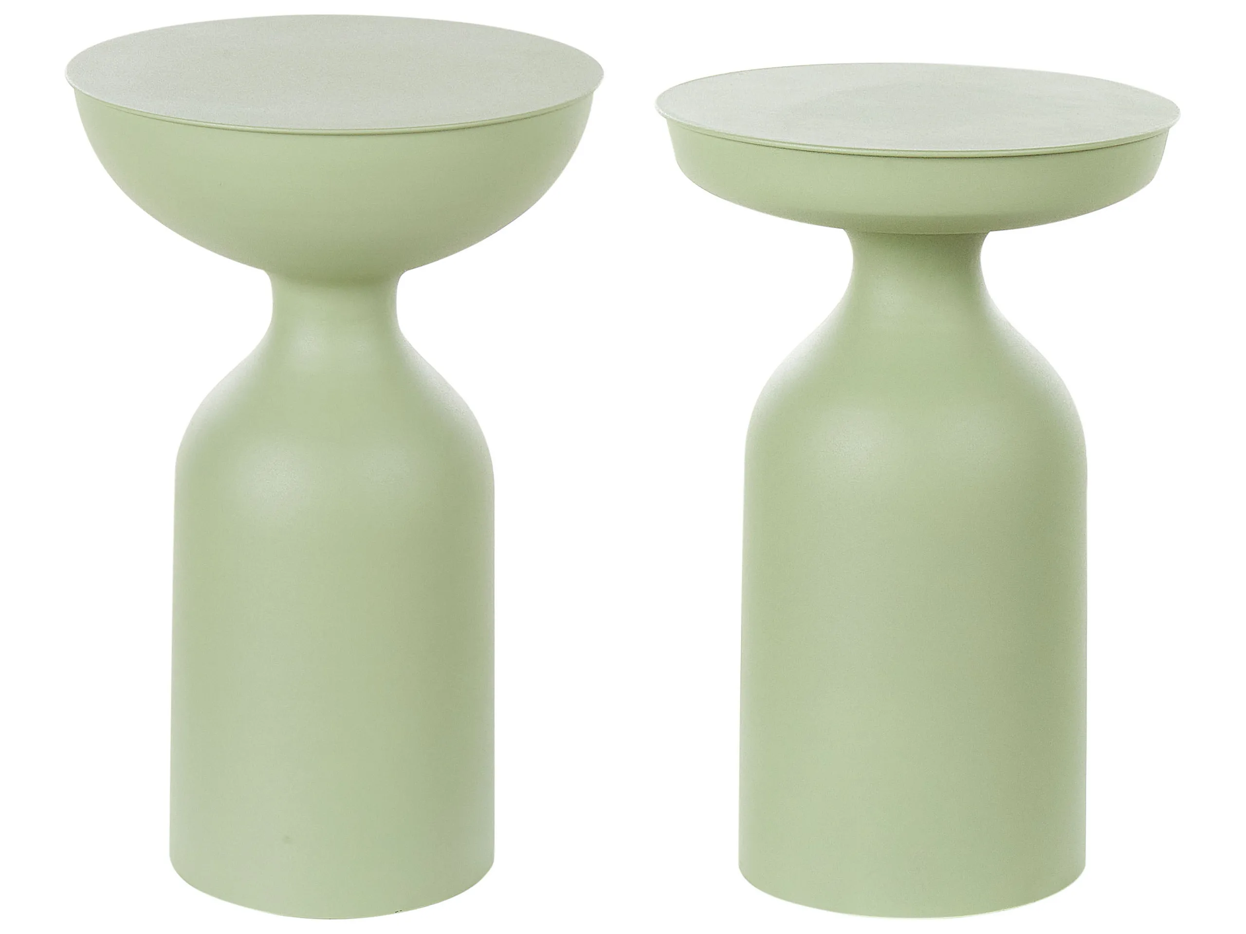 Conjunto de 2 mesas auxiliares COTA/TENJO Metal Verde claro