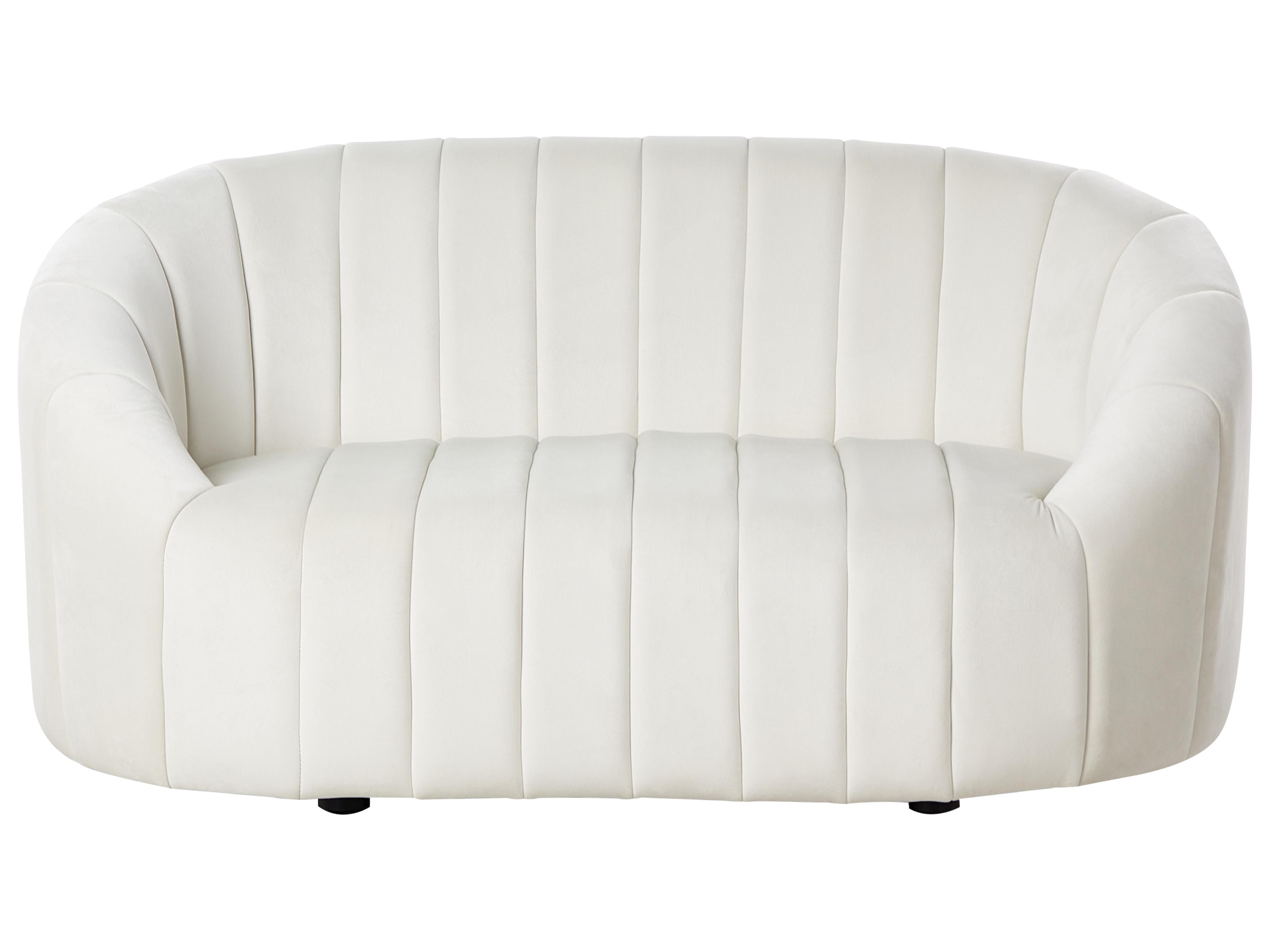 Sofa 2 Seater MALUNG Velvet Off-White