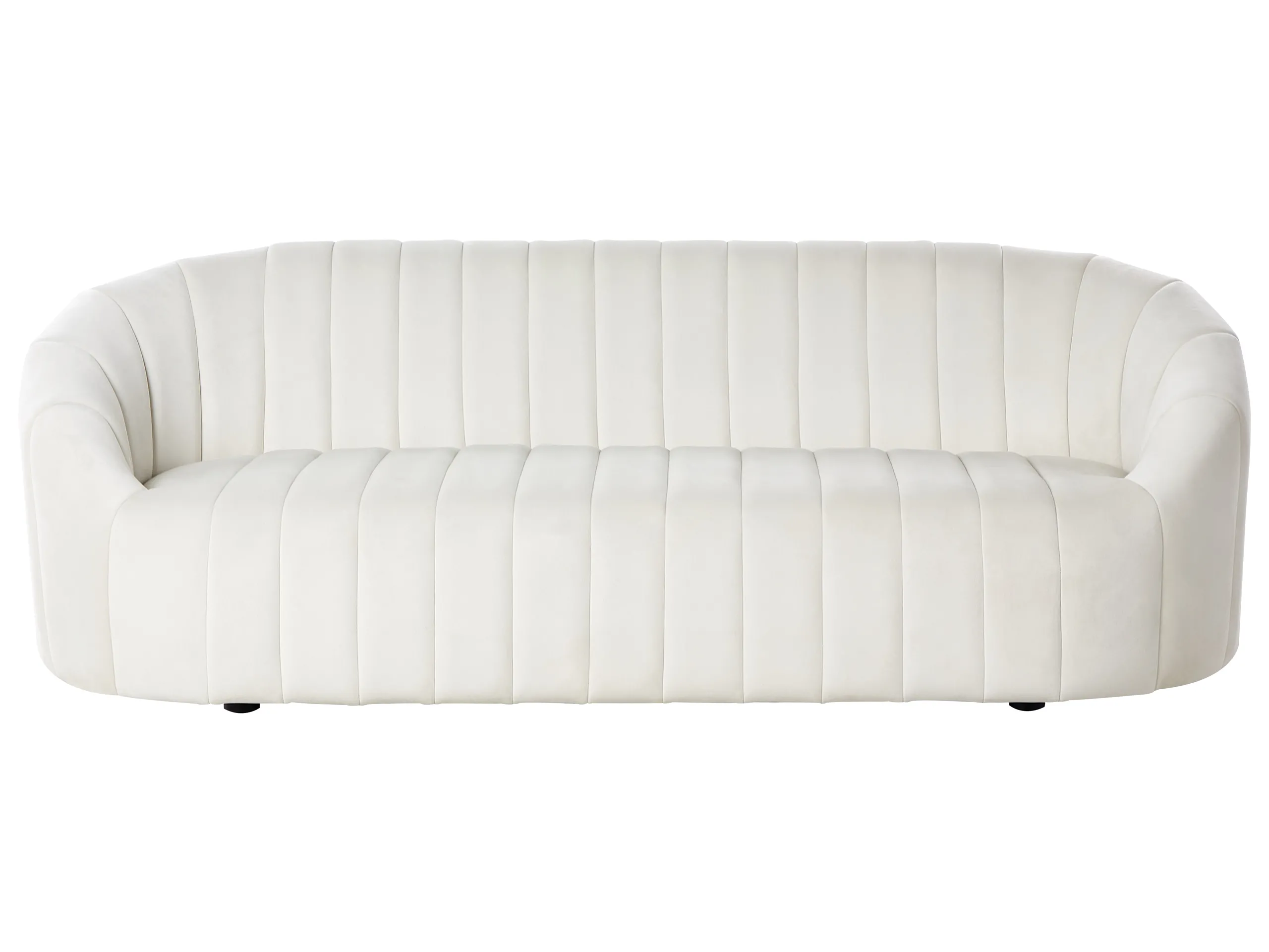 Sofa 3 Seater MALUNG Velvet Off-White