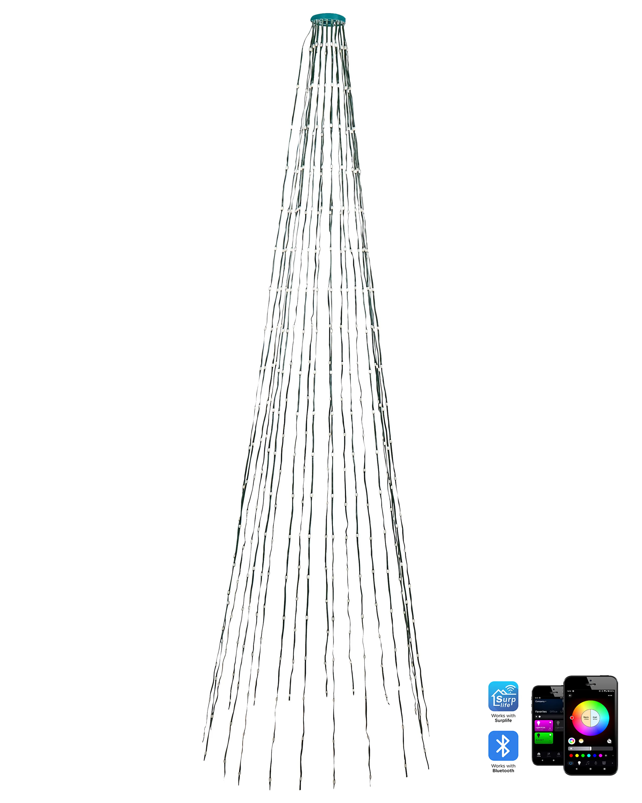 Guirnalda de luces LED inteligente con App SAARLOQ 2 m Multicolor