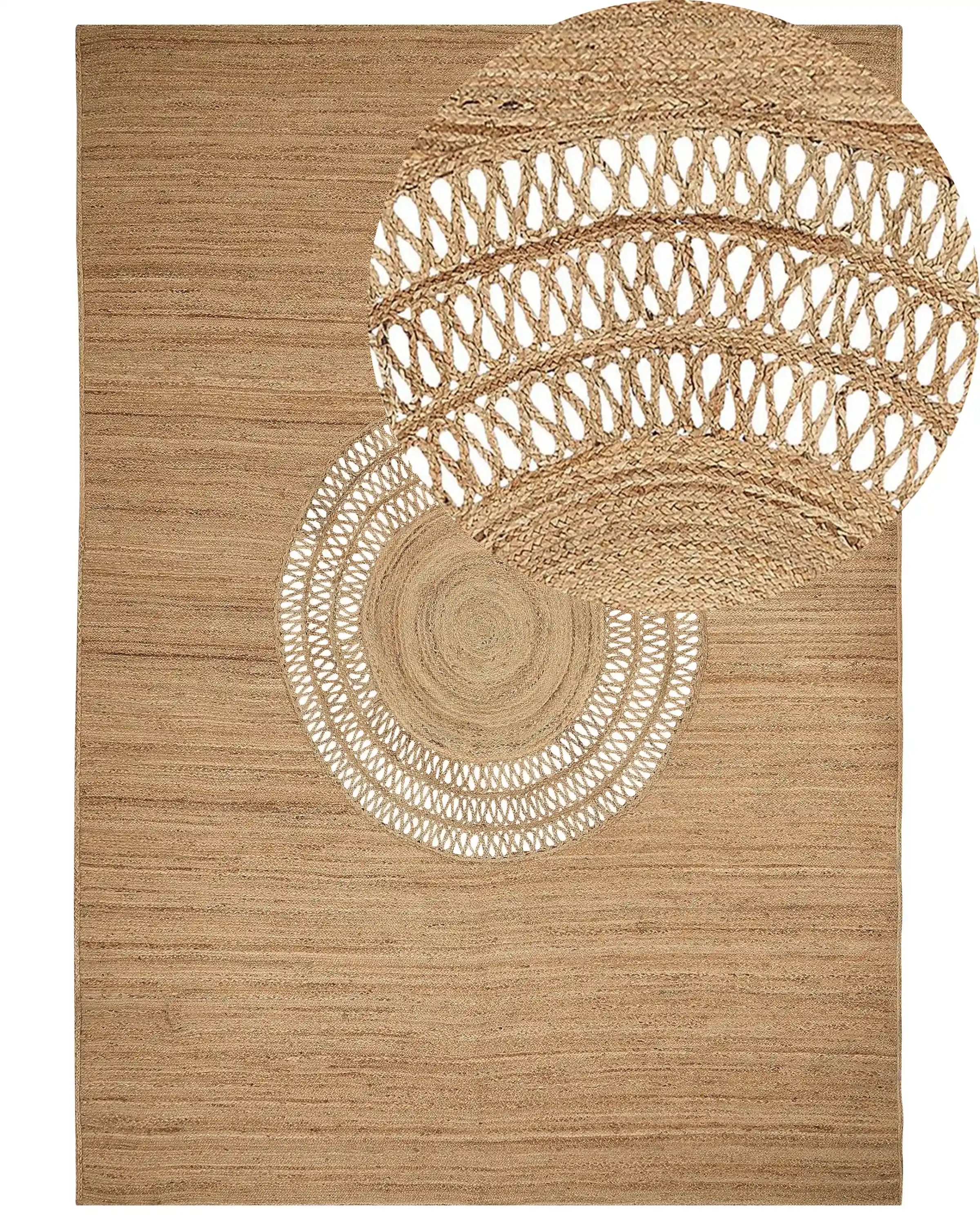 Alfombra BOGAZOREN Beige 160 x 230 cm Yute