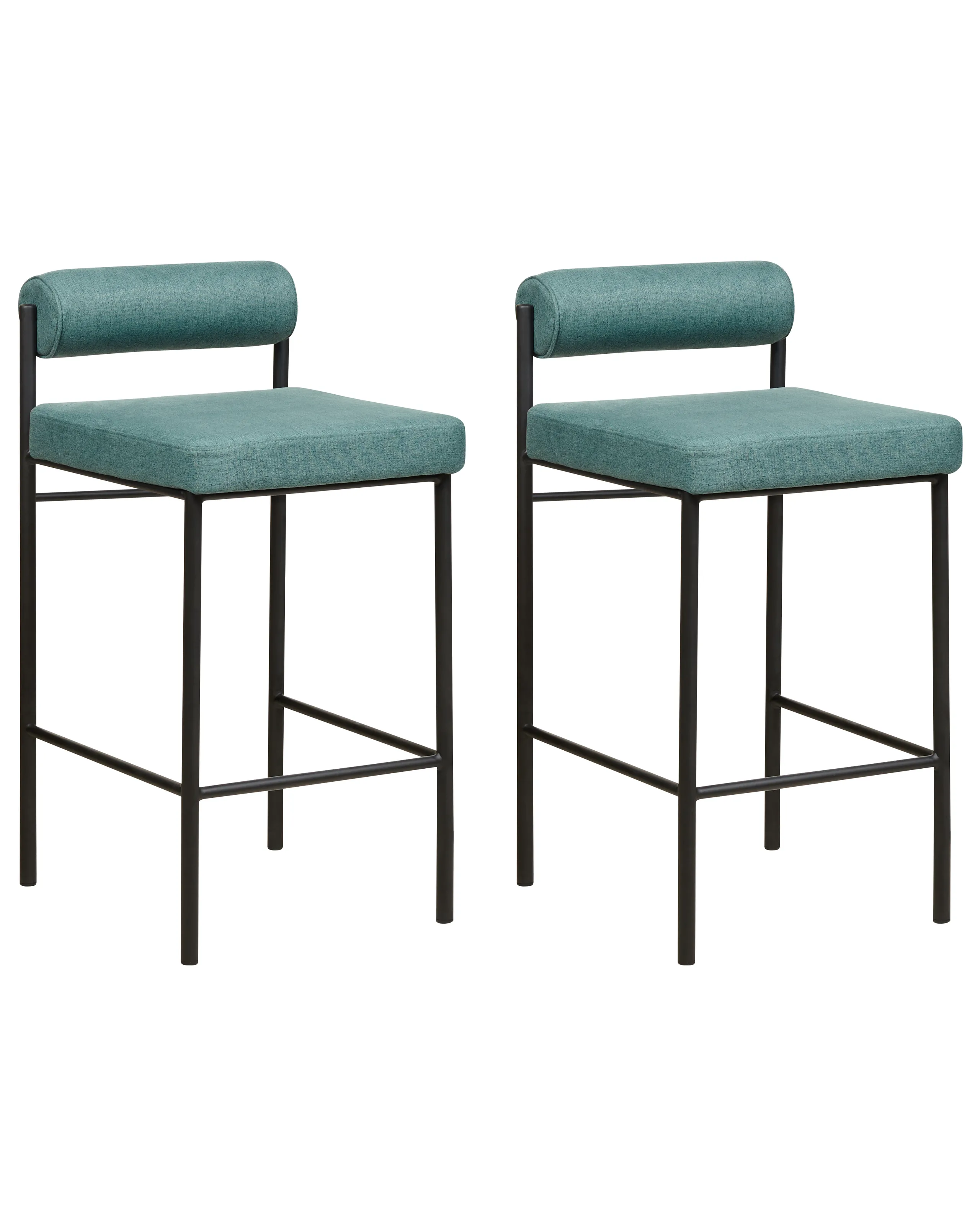 Conjunto de 2 sillas de bar AMAYA Verde azulado
