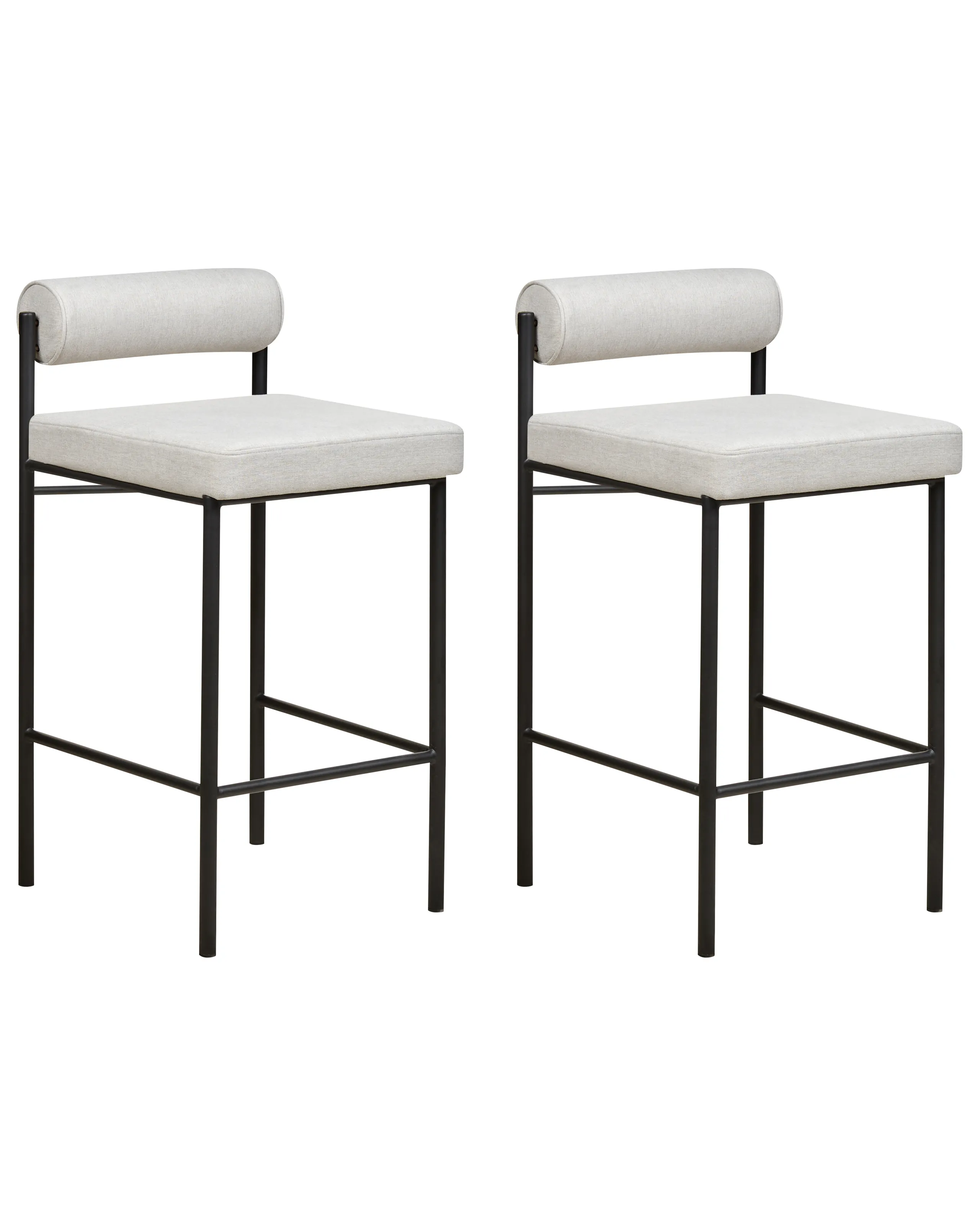 Conjunto de 2 sillas de bar AMAYA Gris claro