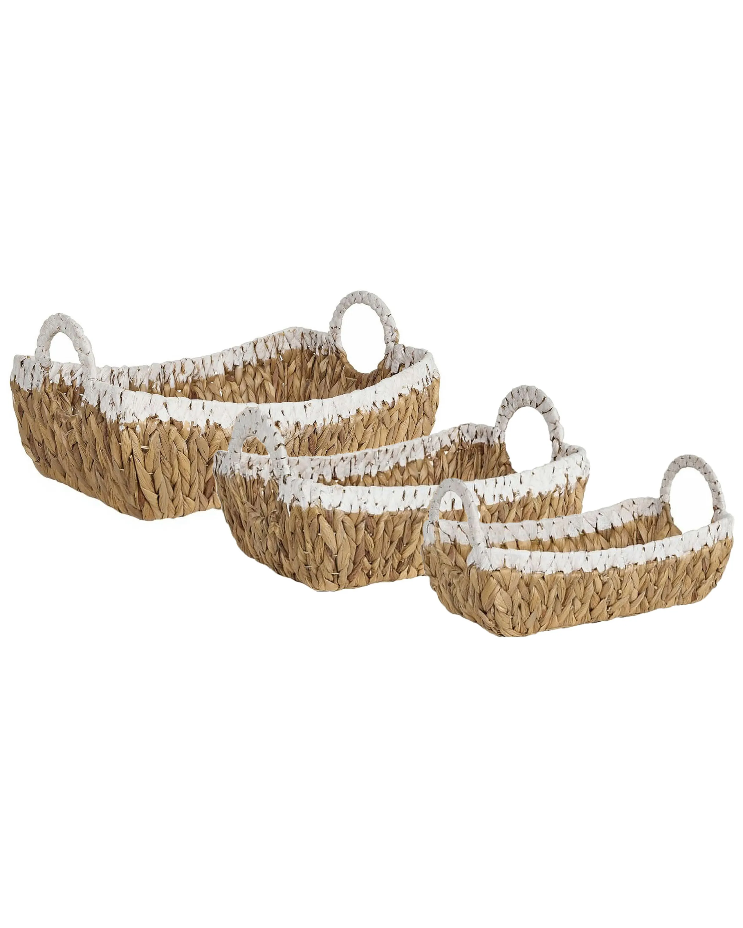 Conjunto de 3 cestas CAMPHA Mimbre Natural