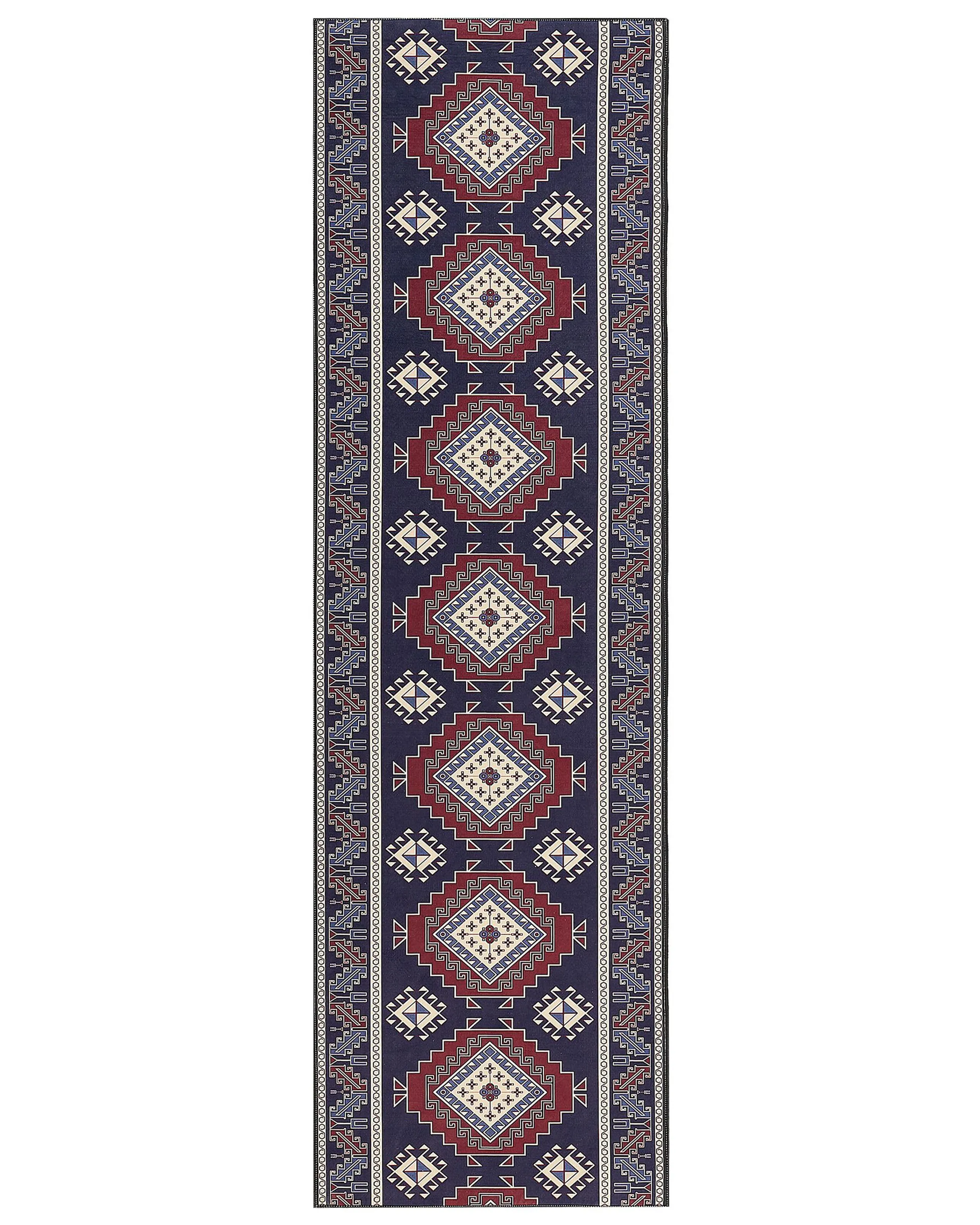 Alfombra KANGAL Azul oscuro 60 x 200 cm