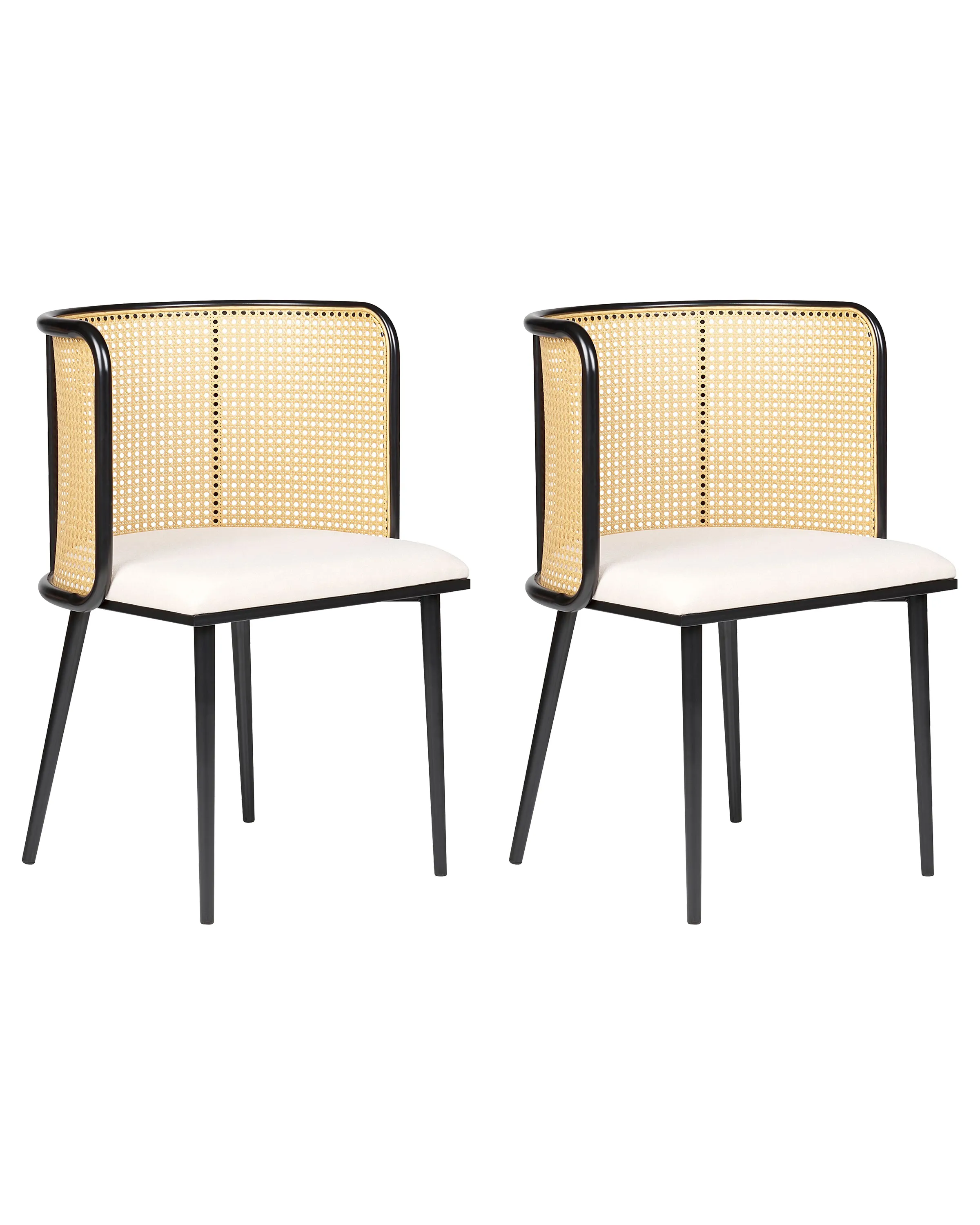 Conjunto de 2 sillas de comedor KOBUK Metal Negro