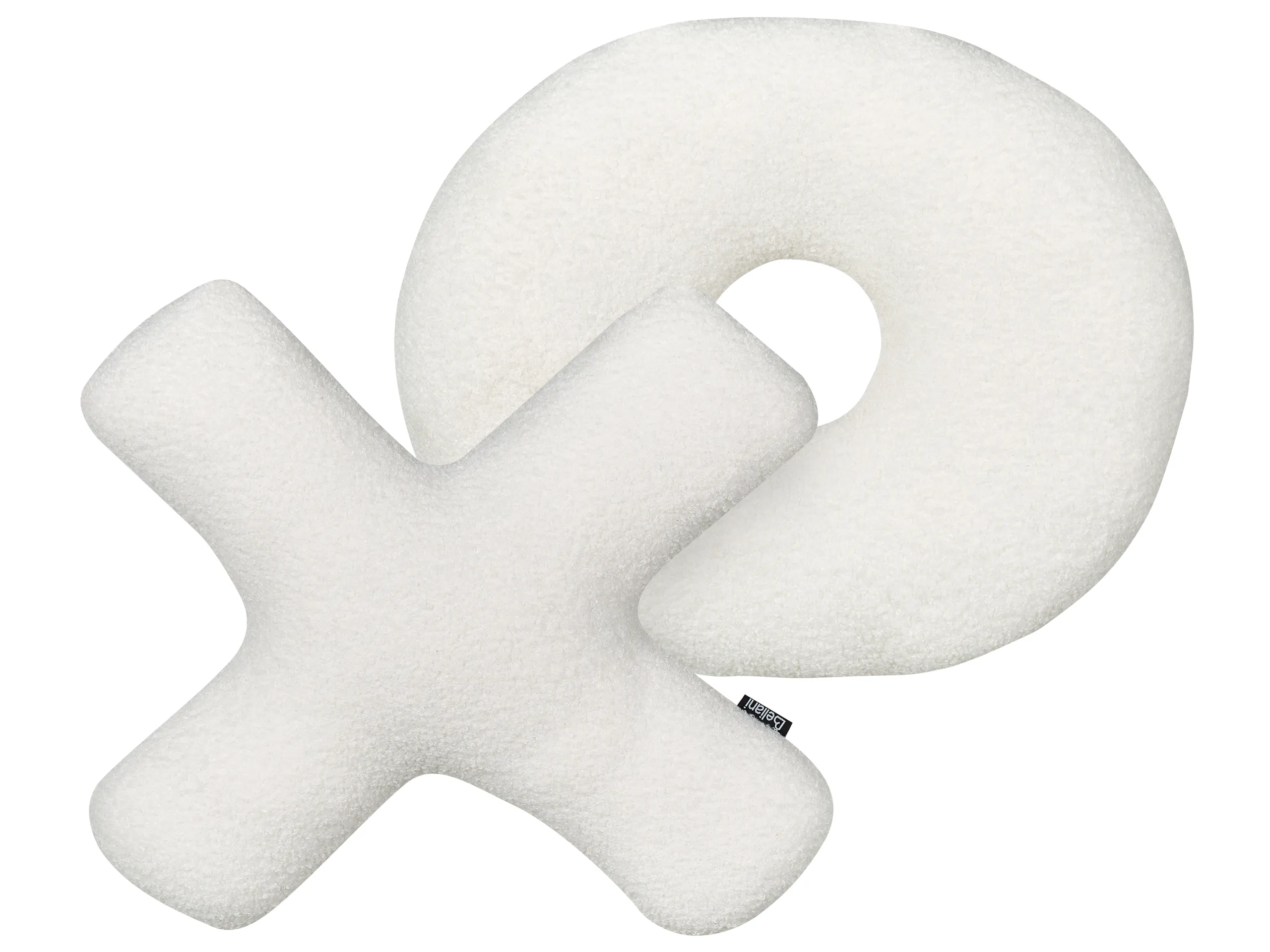 Conjunto de 2 cojines decorativos HESPERIS Bouclé Blanco crema Liso