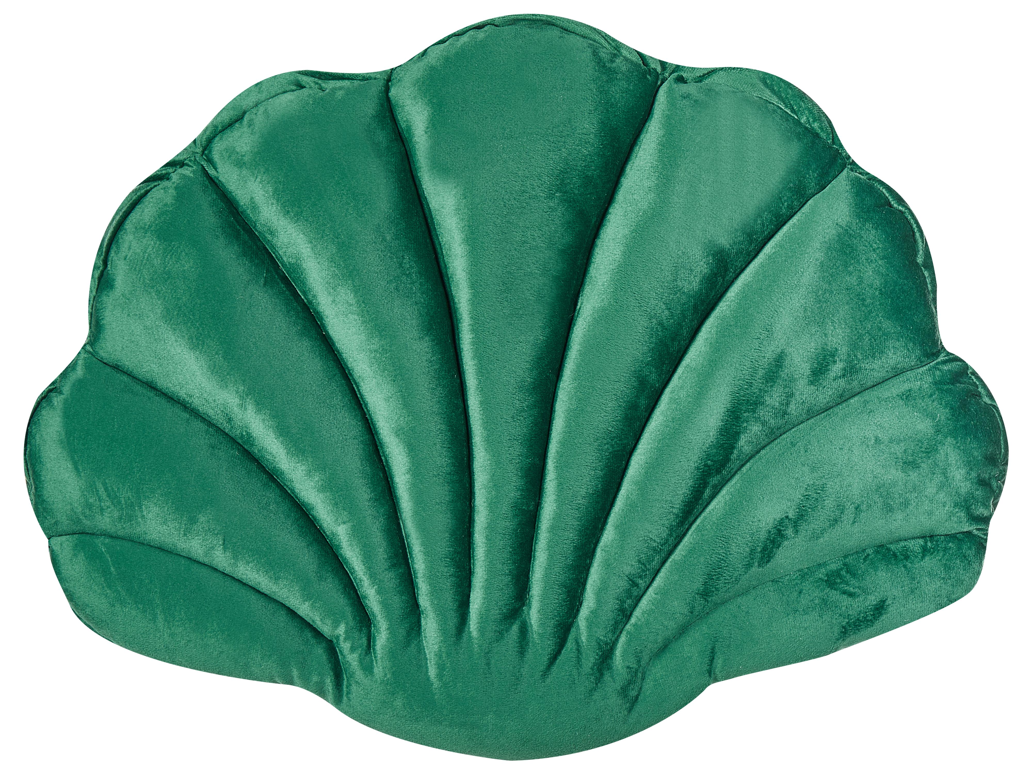 Cojín decorativo CONSOLIDA Terciopelo 47 x 35 cm Verde esmeralda Liso