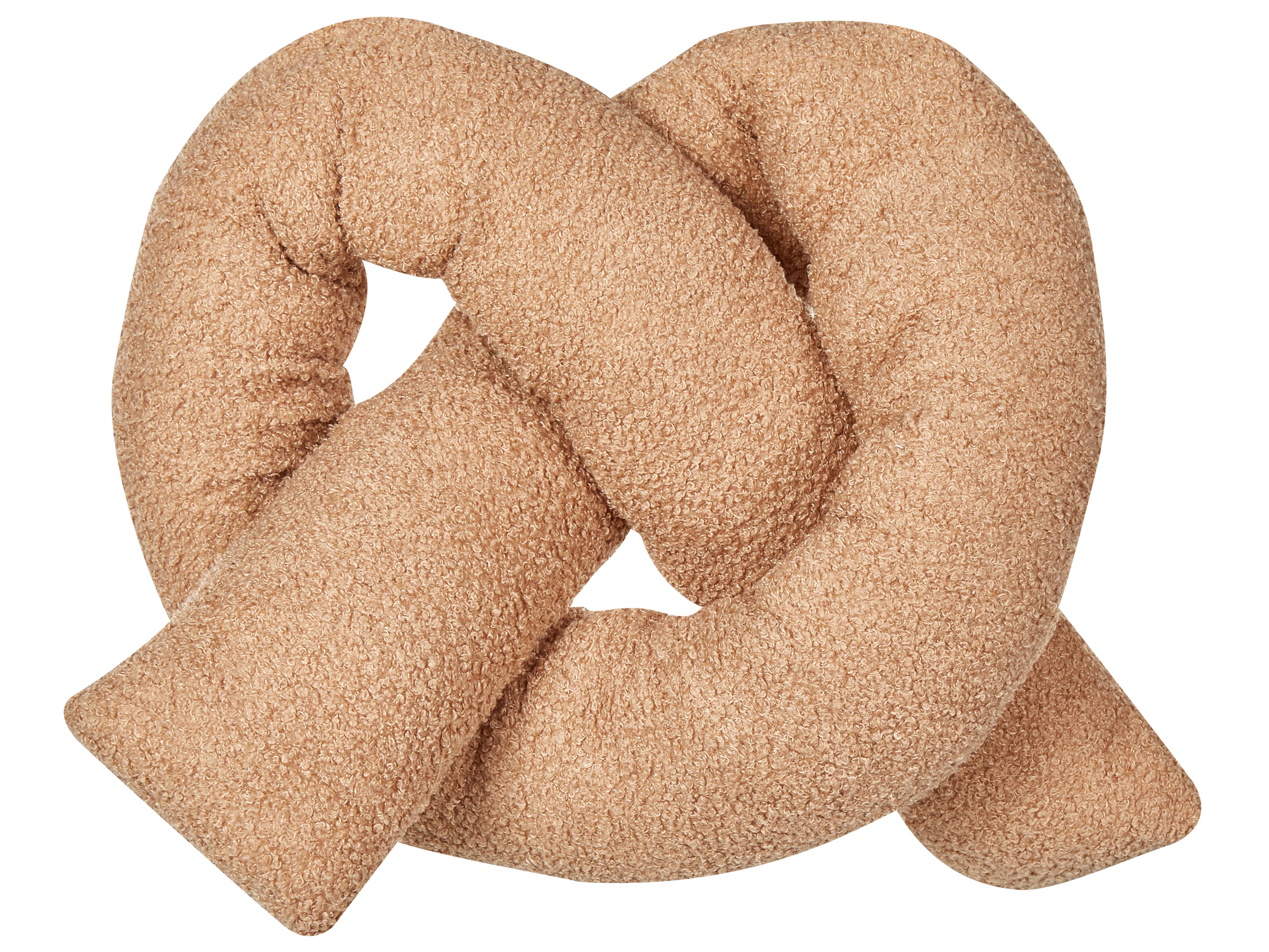 Cojín decorativo GLADIOLUS Bouclé 172 x 14 cm Marrón claro Liso