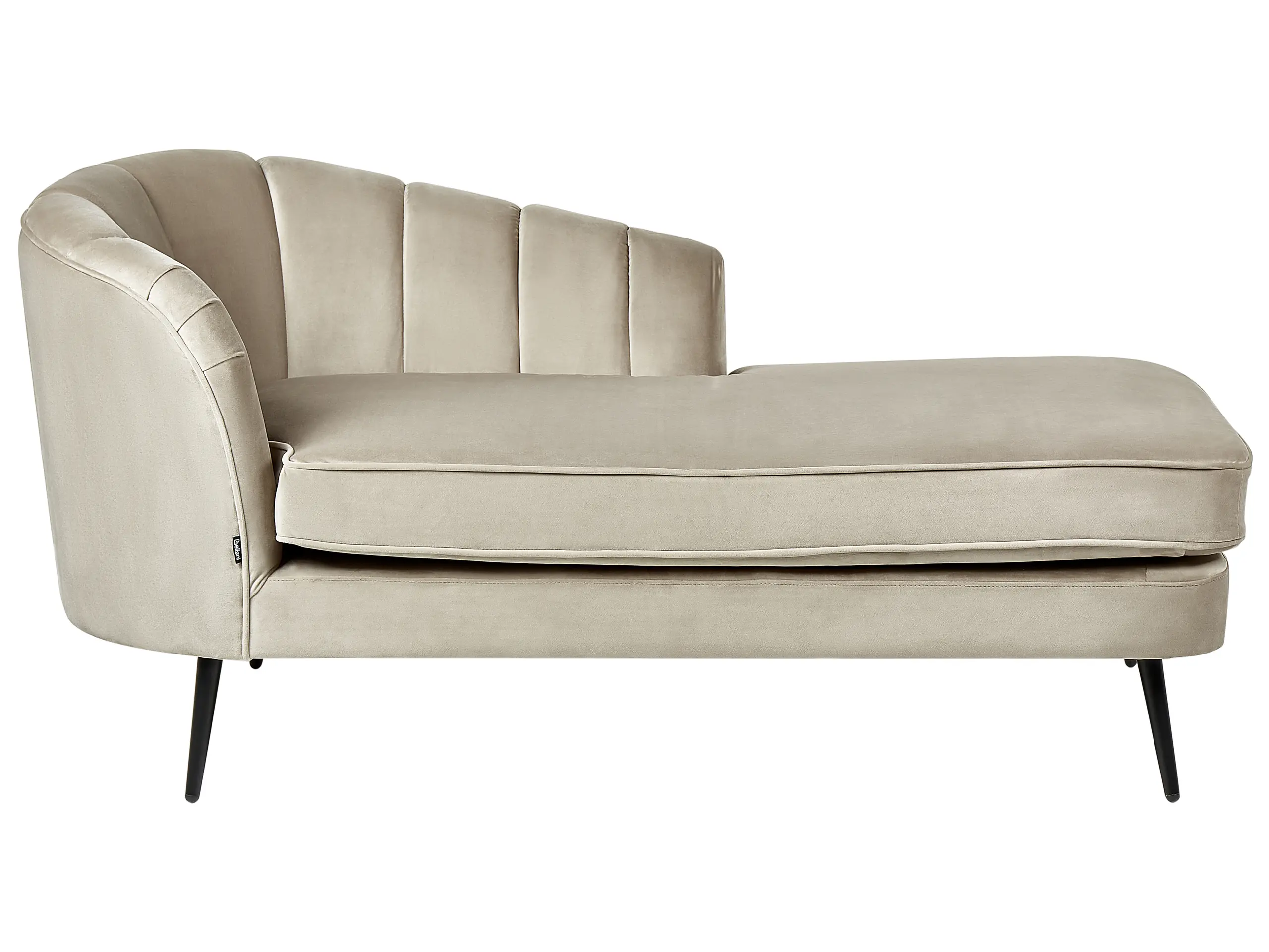 Chaise longue izquierdo ALLIER Terciopelo Beige